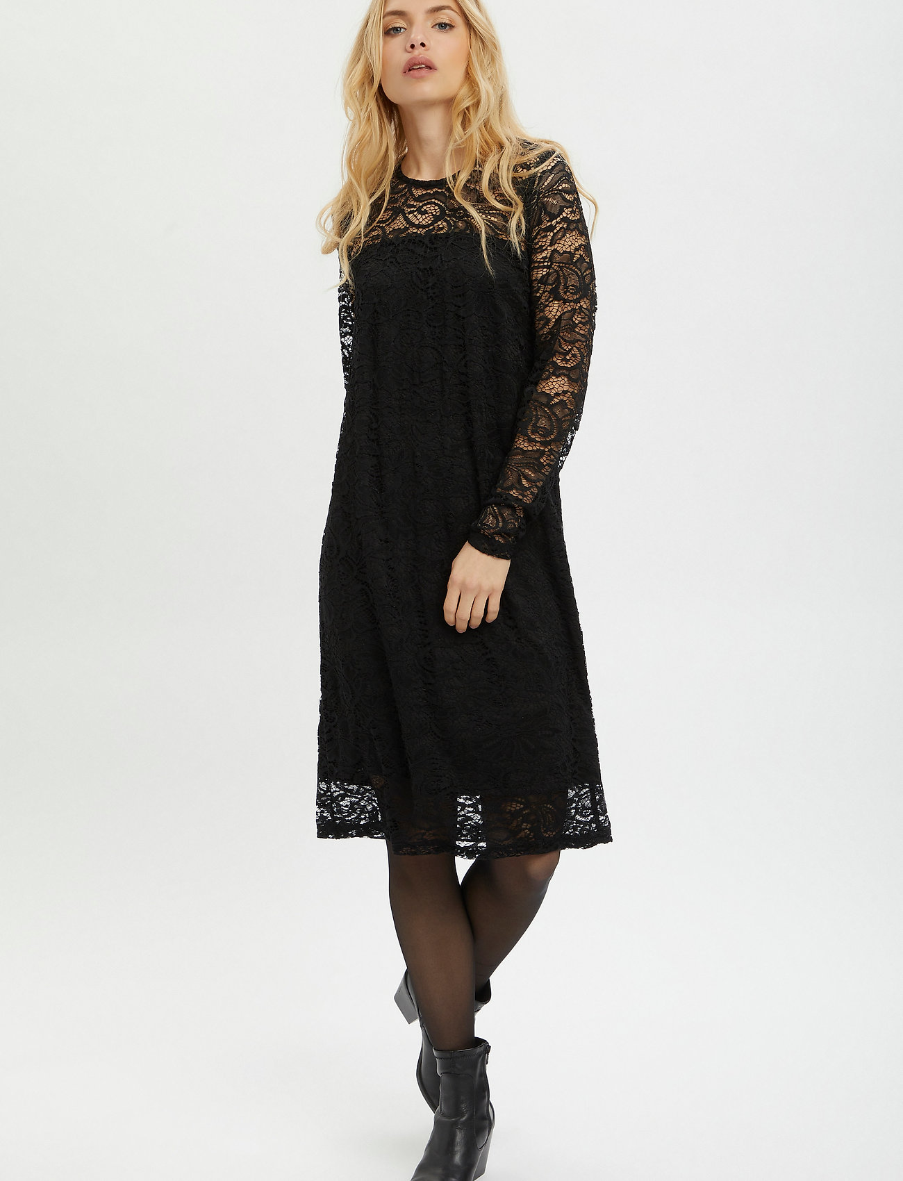 Kaffe - KAsita Lace Dress - blondekjoler - black deep - 3