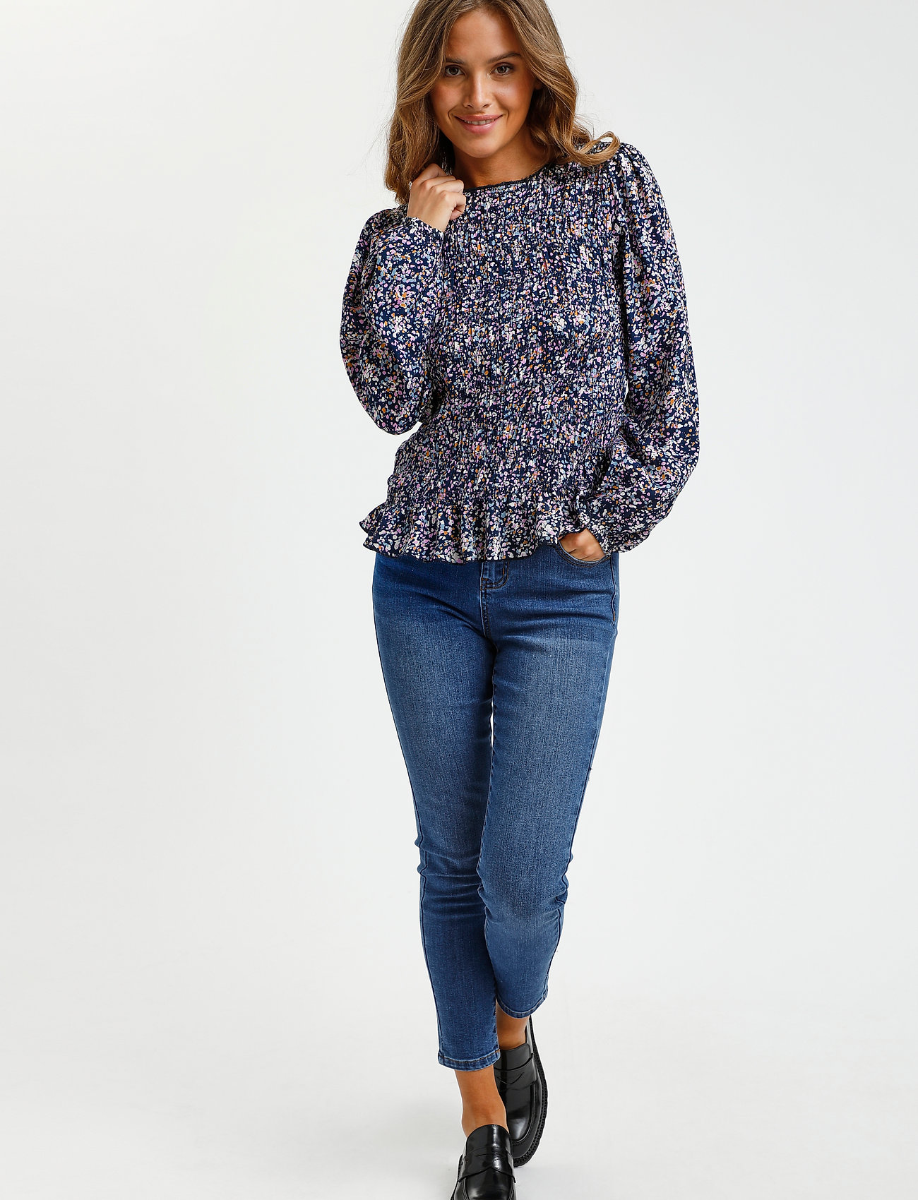 Kaffe - KAlapilo Blouse - blue w. lilac petit fleur - 3