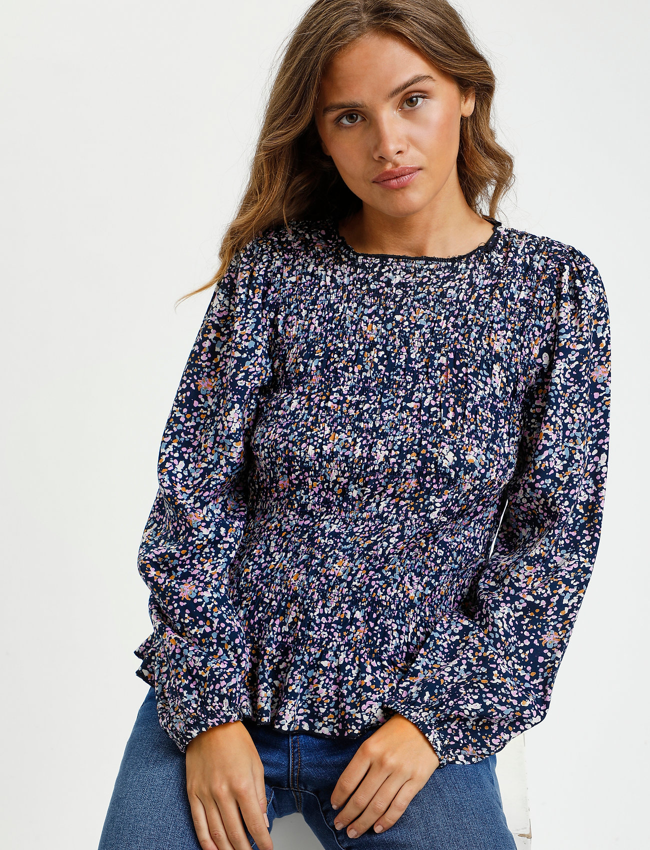 Kaffe - KAlapilo Blouse - blue w. lilac petit fleur - 5