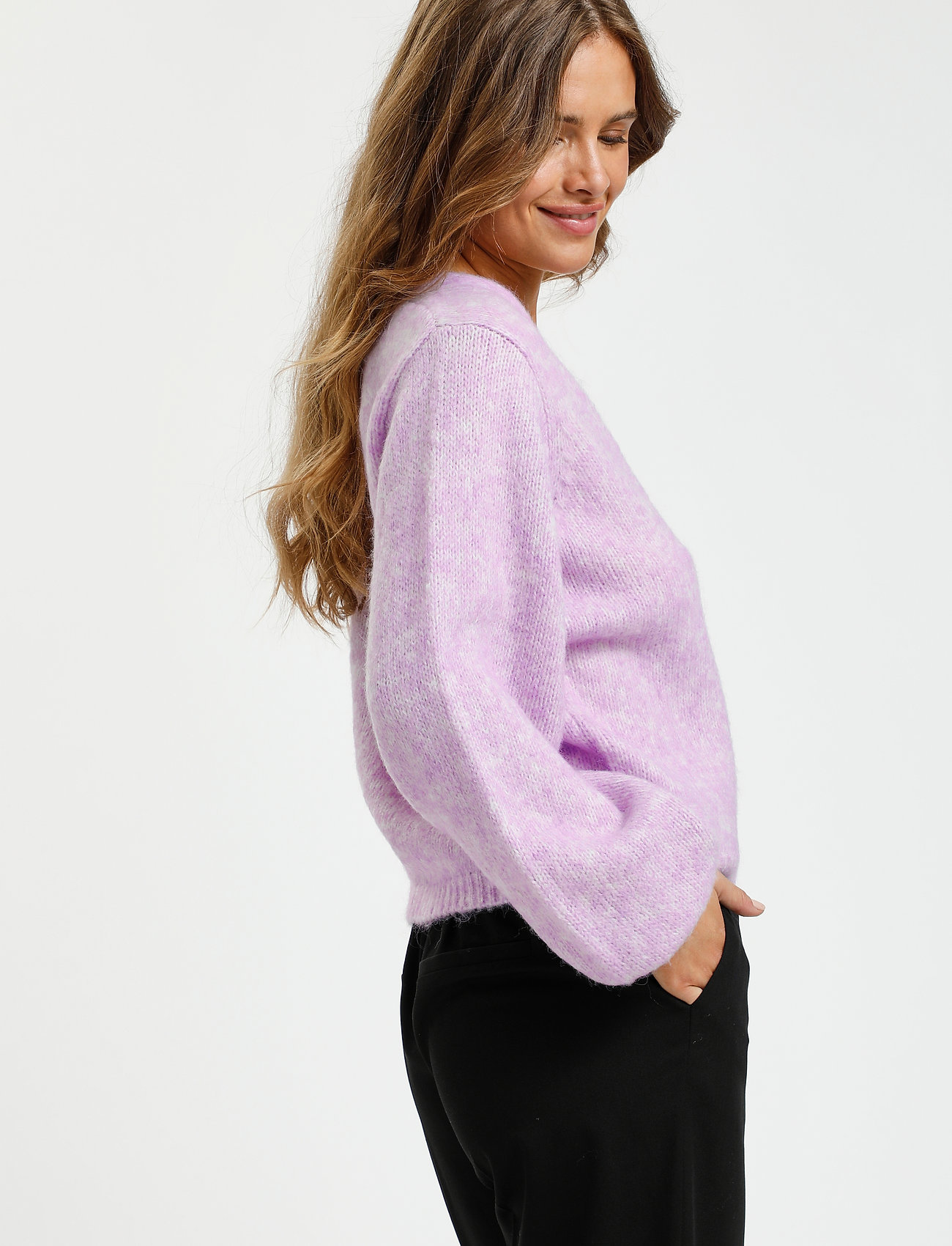 Kaffe - KAsarla Knit Cardigan - orchid bloom melange - 4