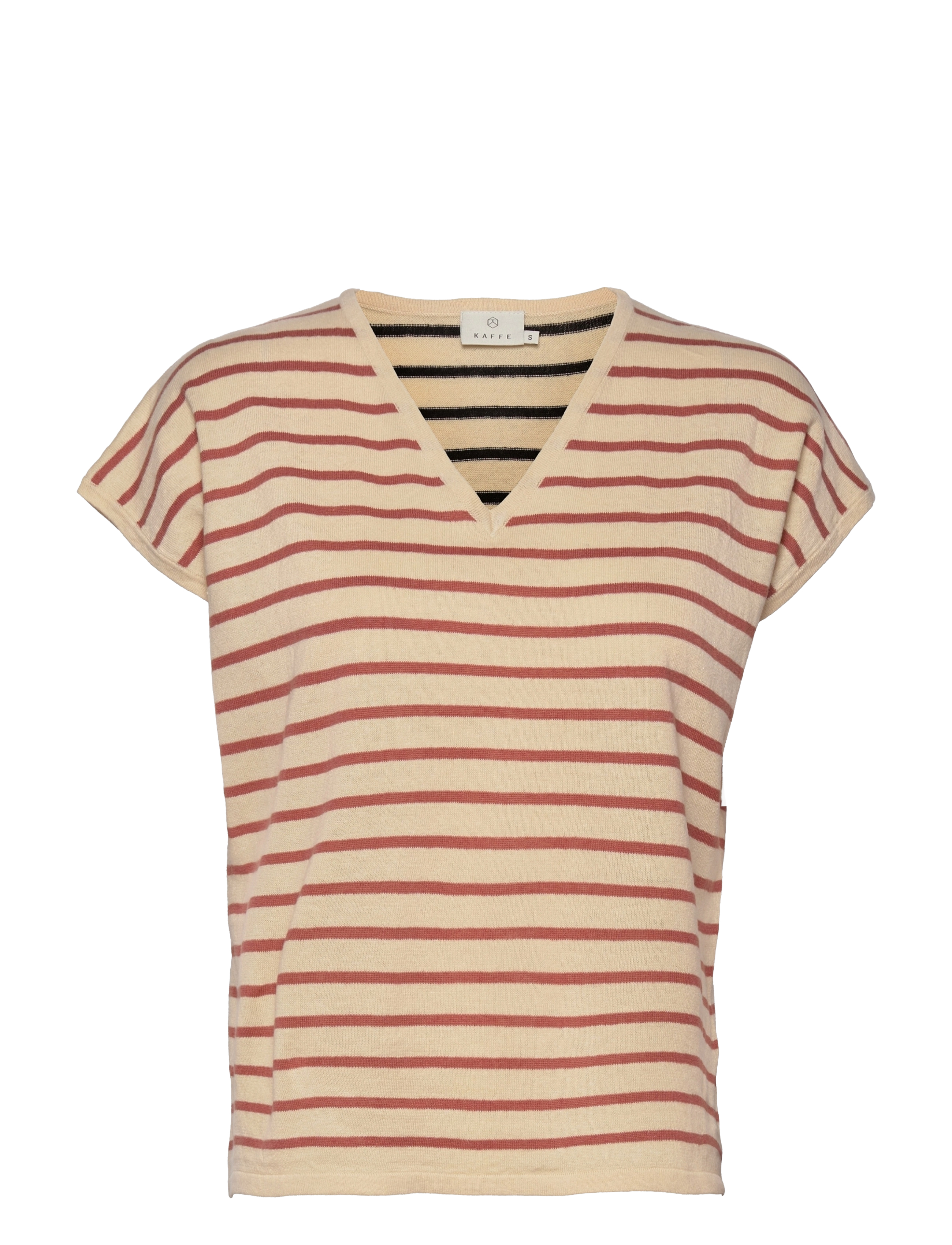 OFFWHITE / DUSTY RED STRIPE