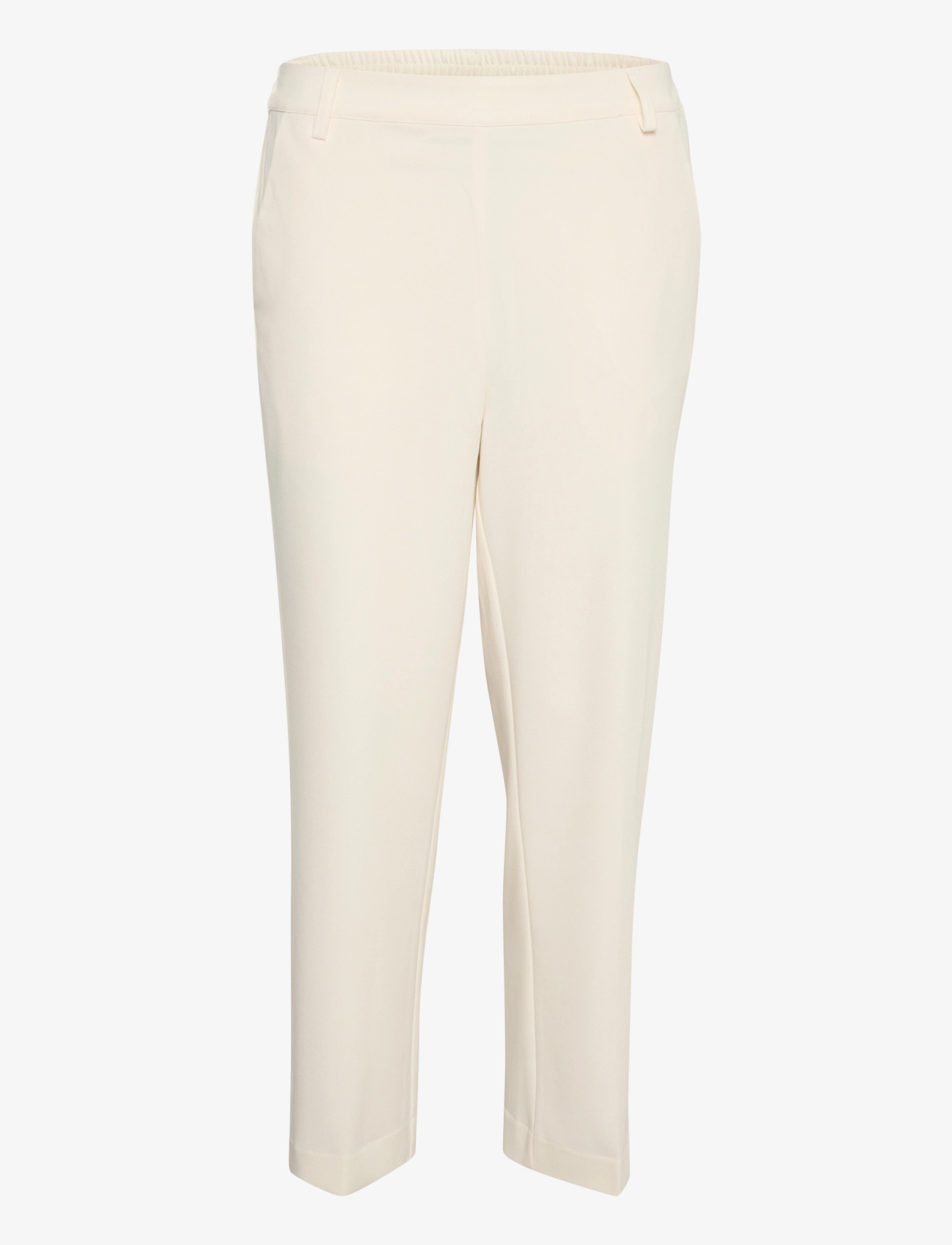 Kaffe KAsakura HW Cropped Pants - Sügisene kokkuhoid - ANTIQUE WHITE / white