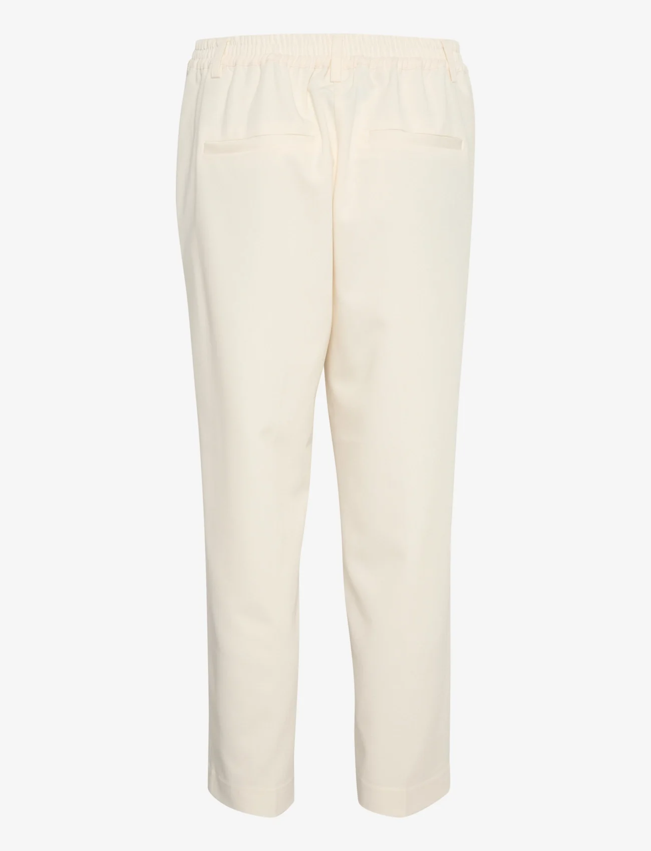 Kaffe - KAsakura HW Cropped Pants - broeken med straight ben - antique white - 1