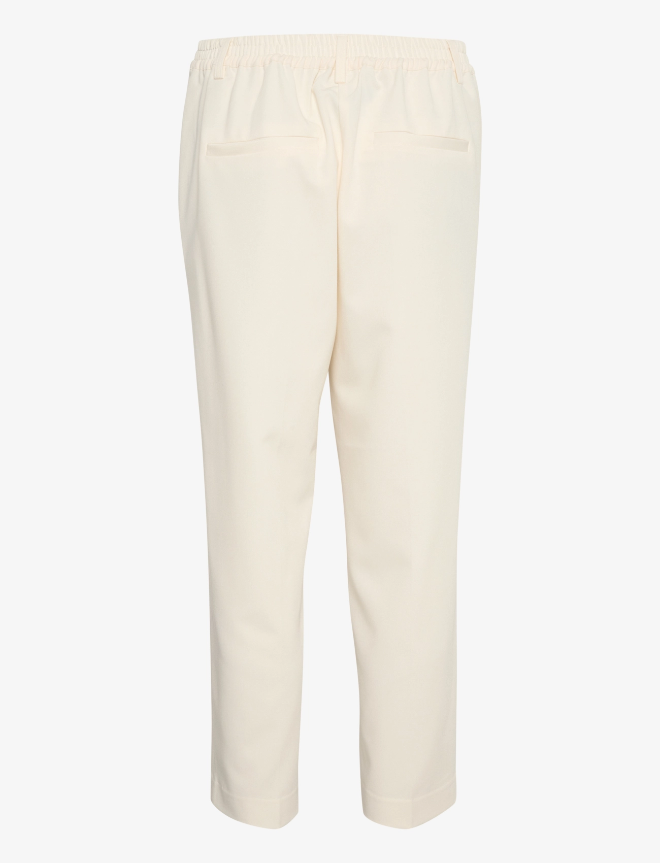 Kaffe - KASAKURA HW CROPPED PANTS - straight leg hosen - antique white - 2