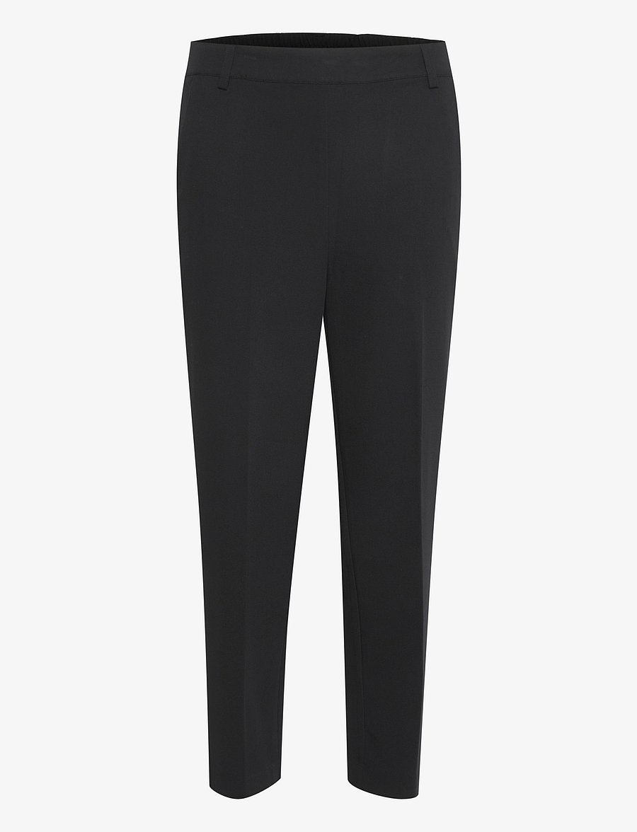 Kaffe - KASAKURA HW CROPPED PANTS - anzugshosen - black deep - 1