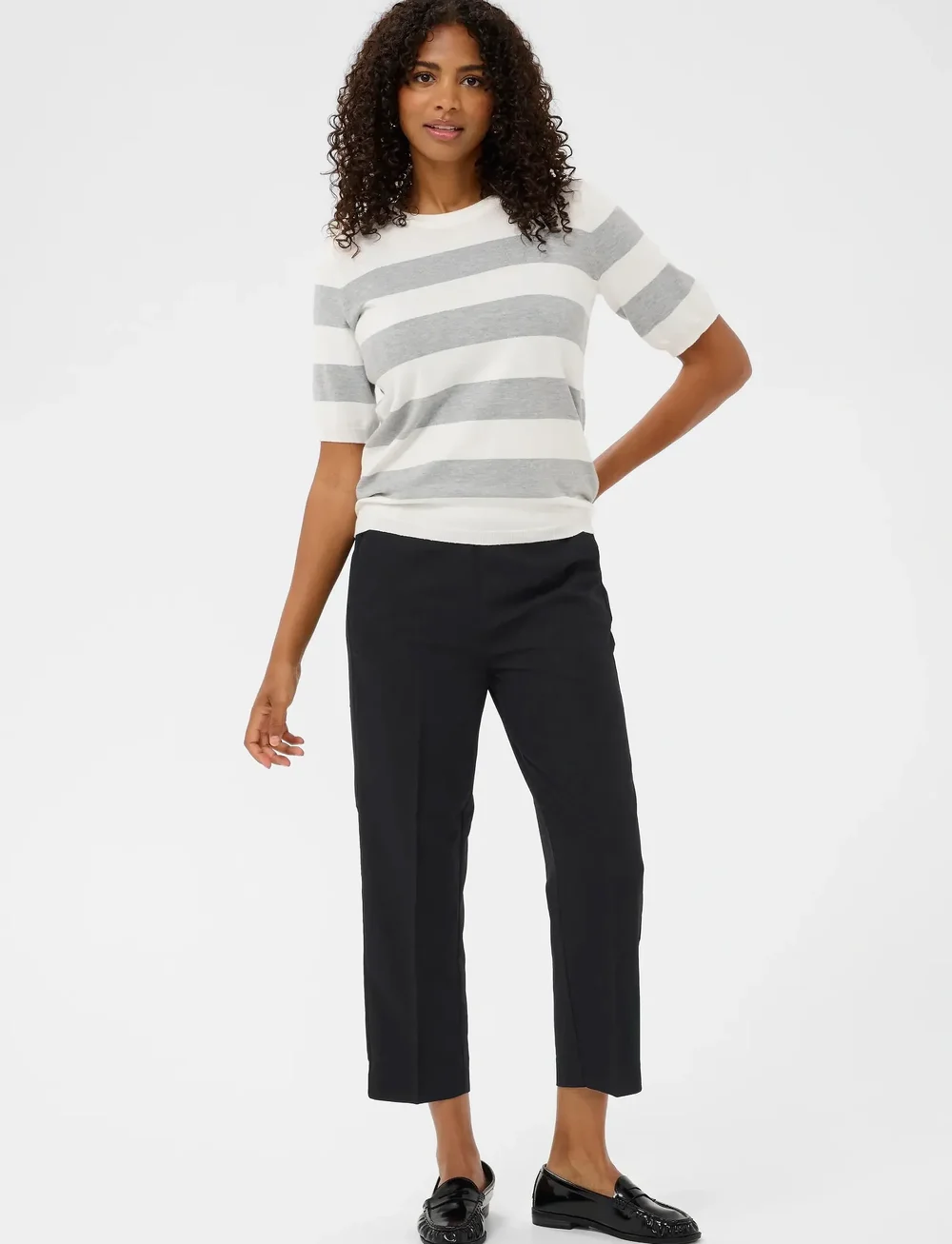 Kaffe - KAsakura HW Cropped Pants - habitbukser - black deep - 3