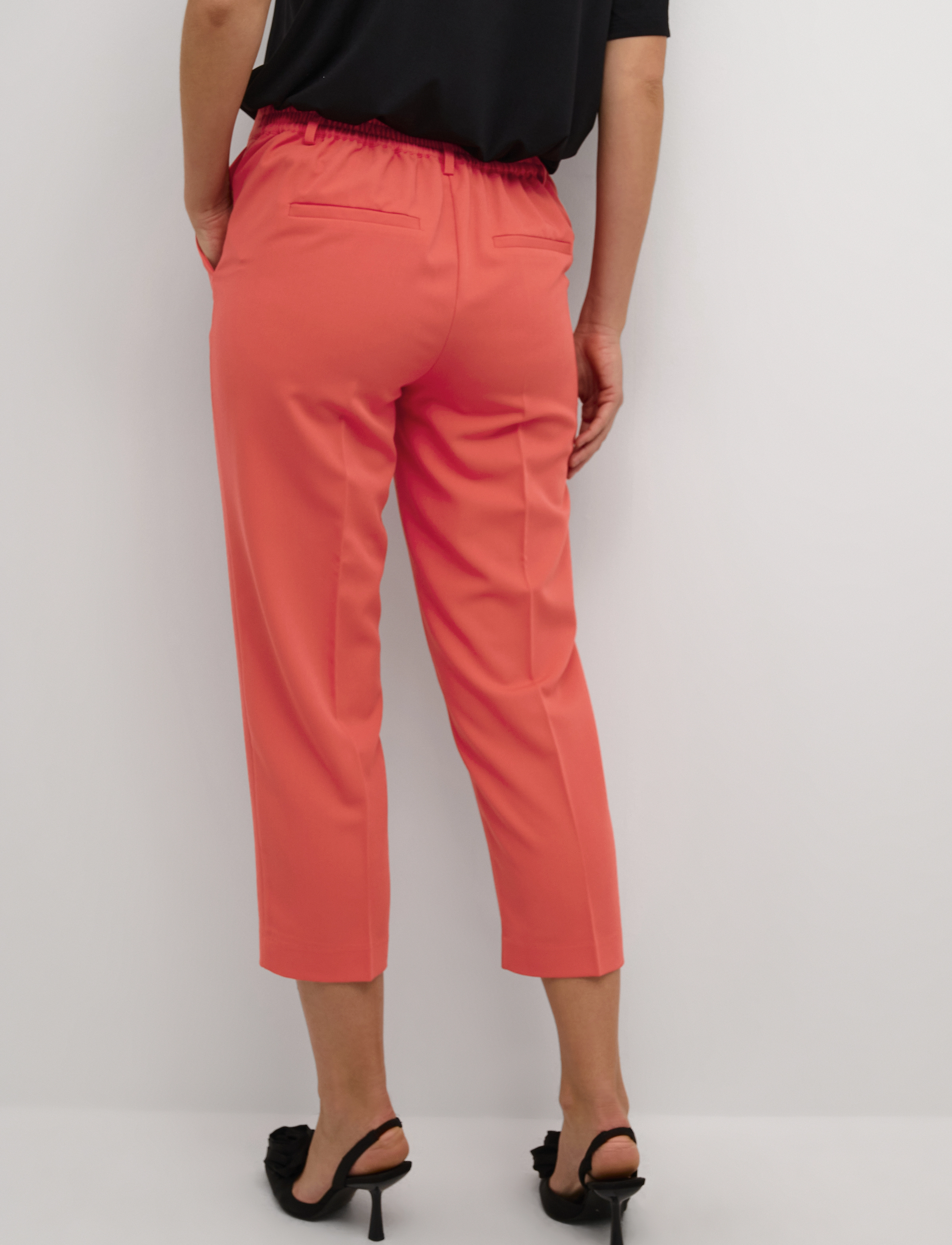 Kaffe - KASAKURA HW CROPPED PANTS - juhlamuotia outlet-hintaan - cayenne - 4