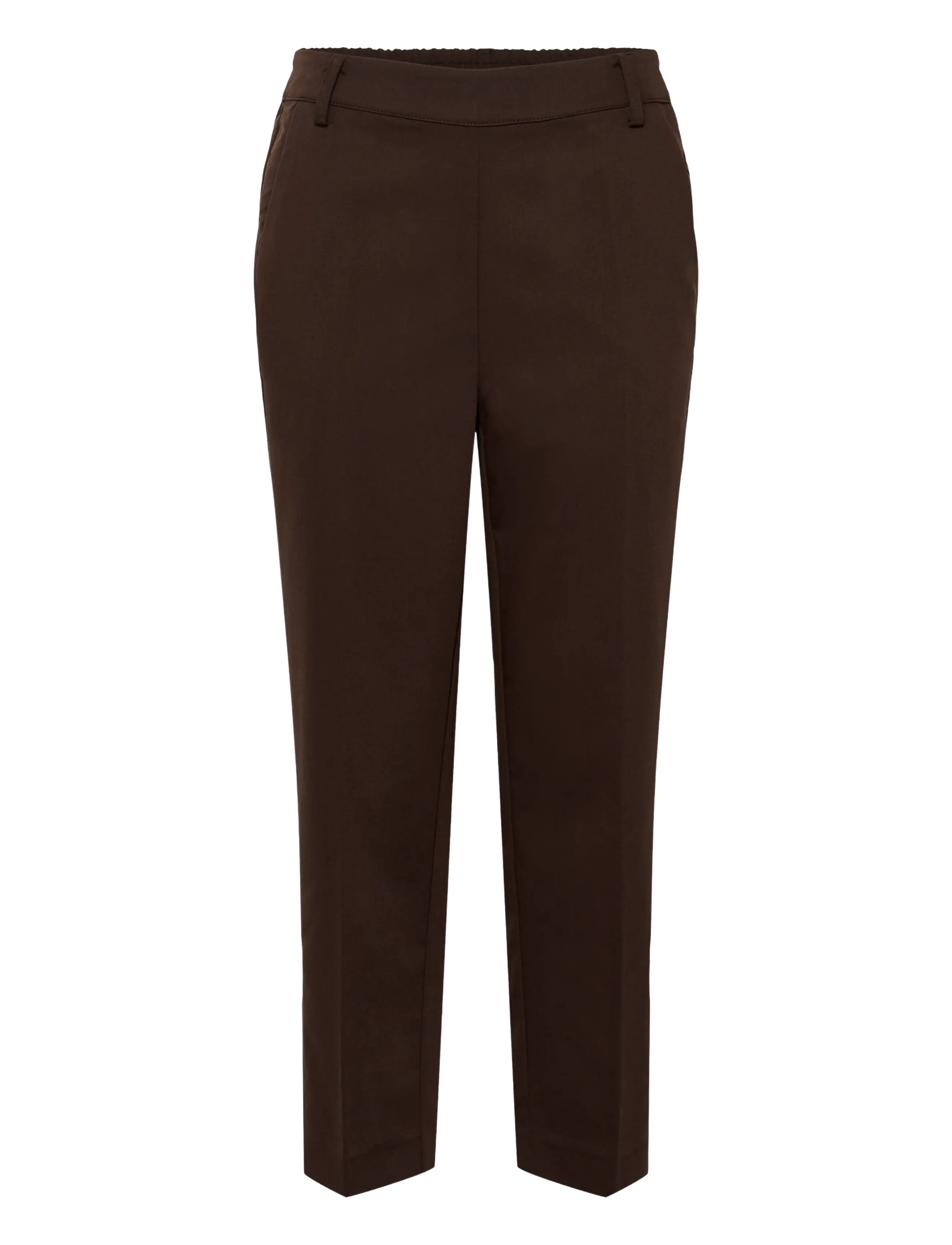 Kaffe KASAKURA HW CROPPED PANTS - Clothing - COFFEE BEAN / brown