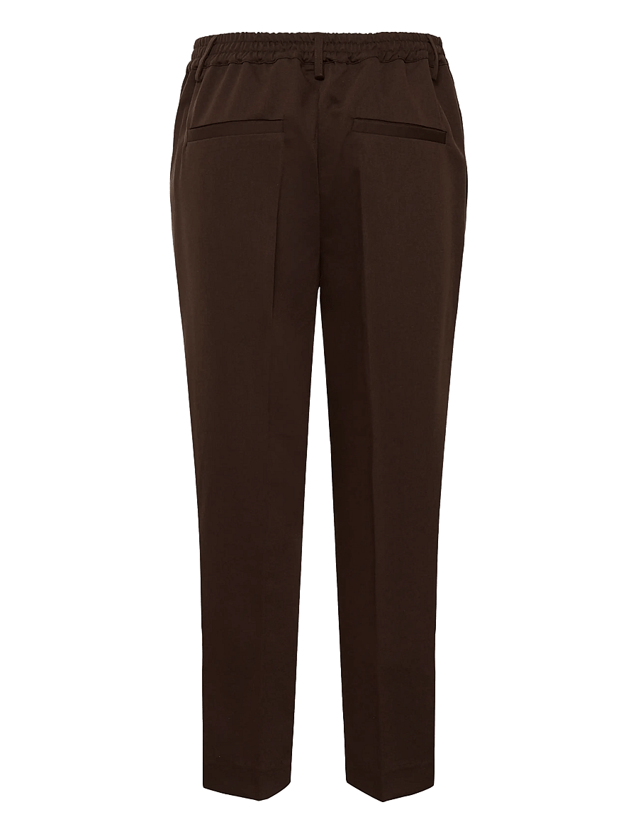 Kaffe - KAsakura HW Cropped Pants - kostymbyxor - coffee bean - 1