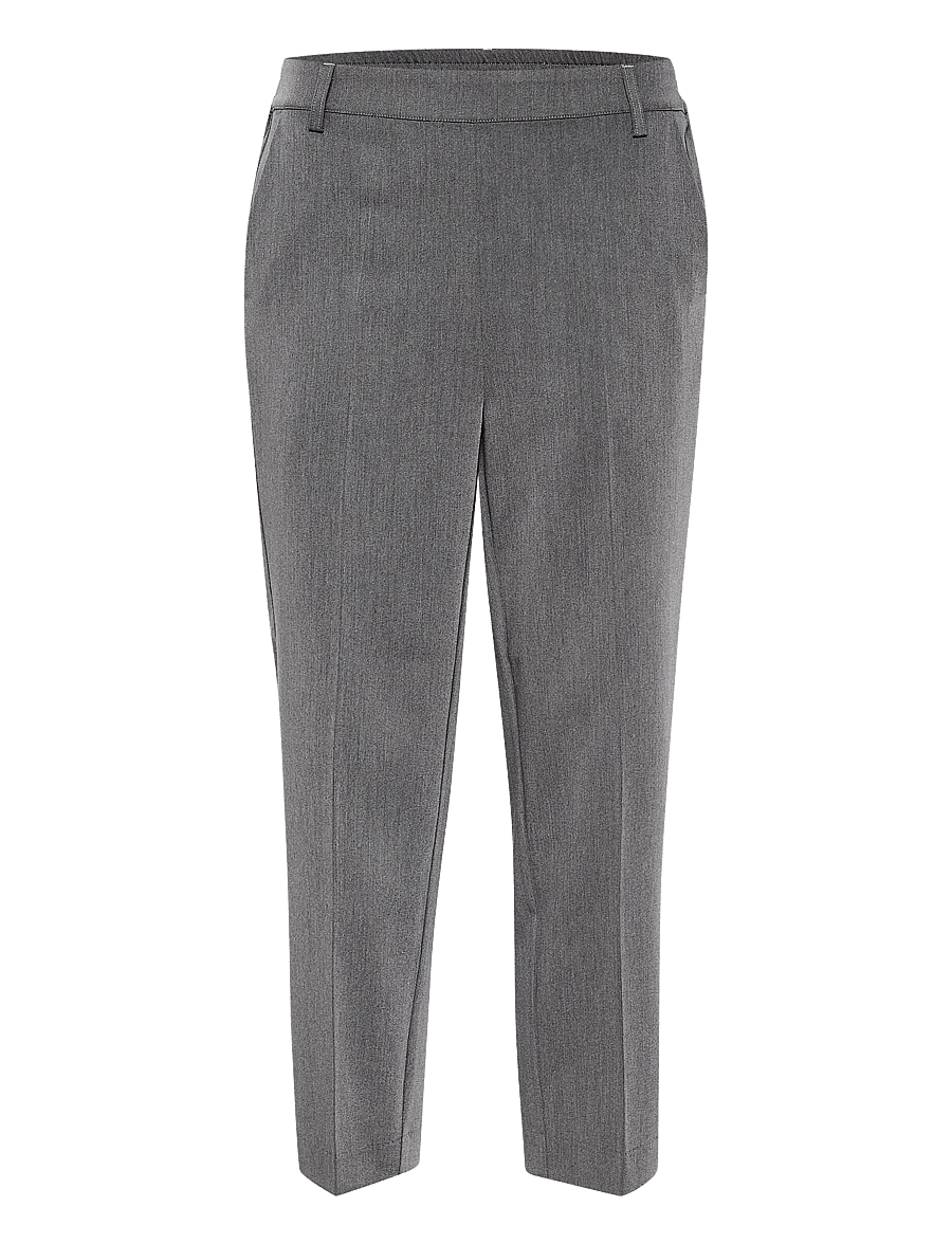 Kaffe - KAsakura HW Cropped Pants - habitbukser - dark grey melange - 0