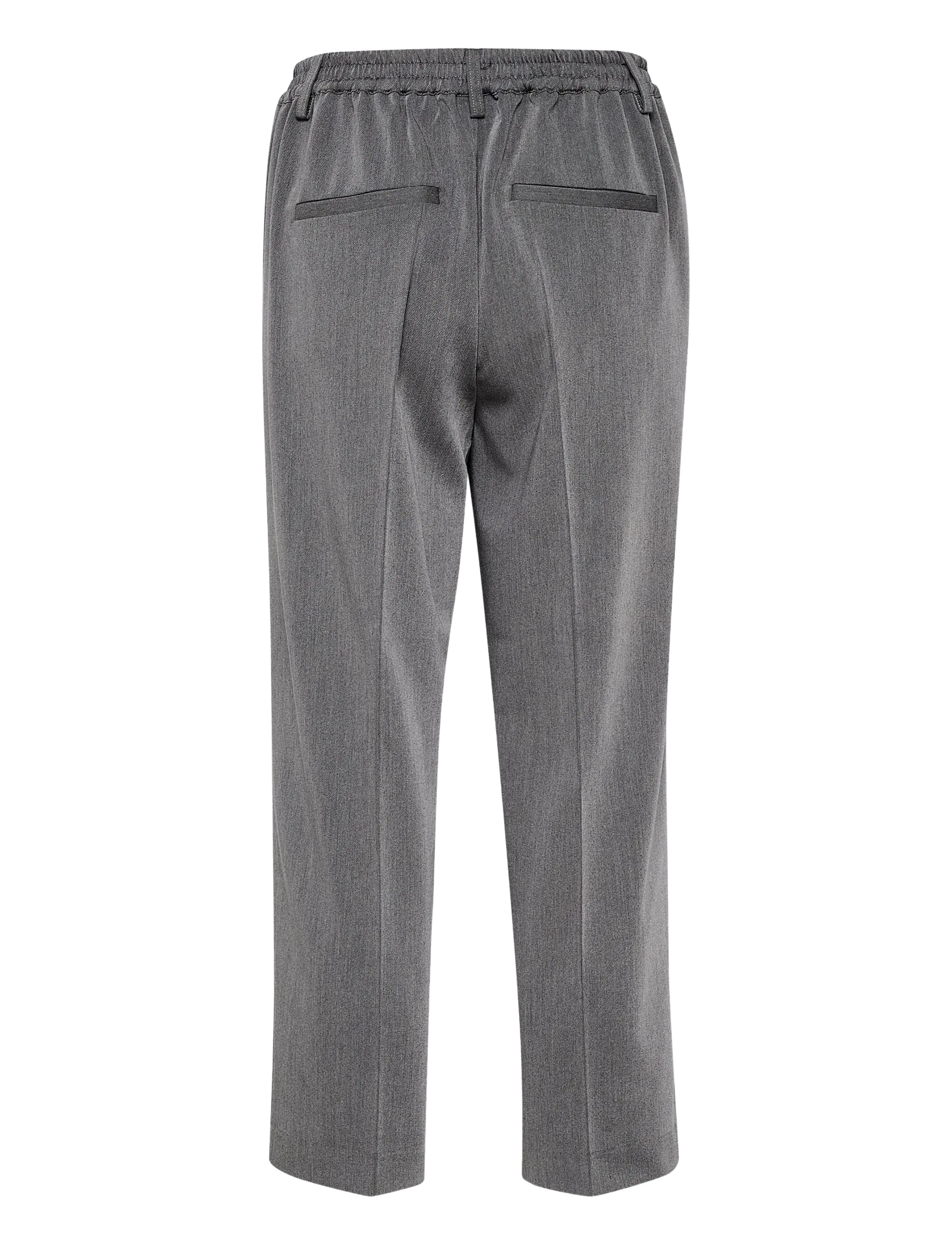 Kaffe - KAsakura HW Cropped Pants - habitbukser - dark grey melange - 1