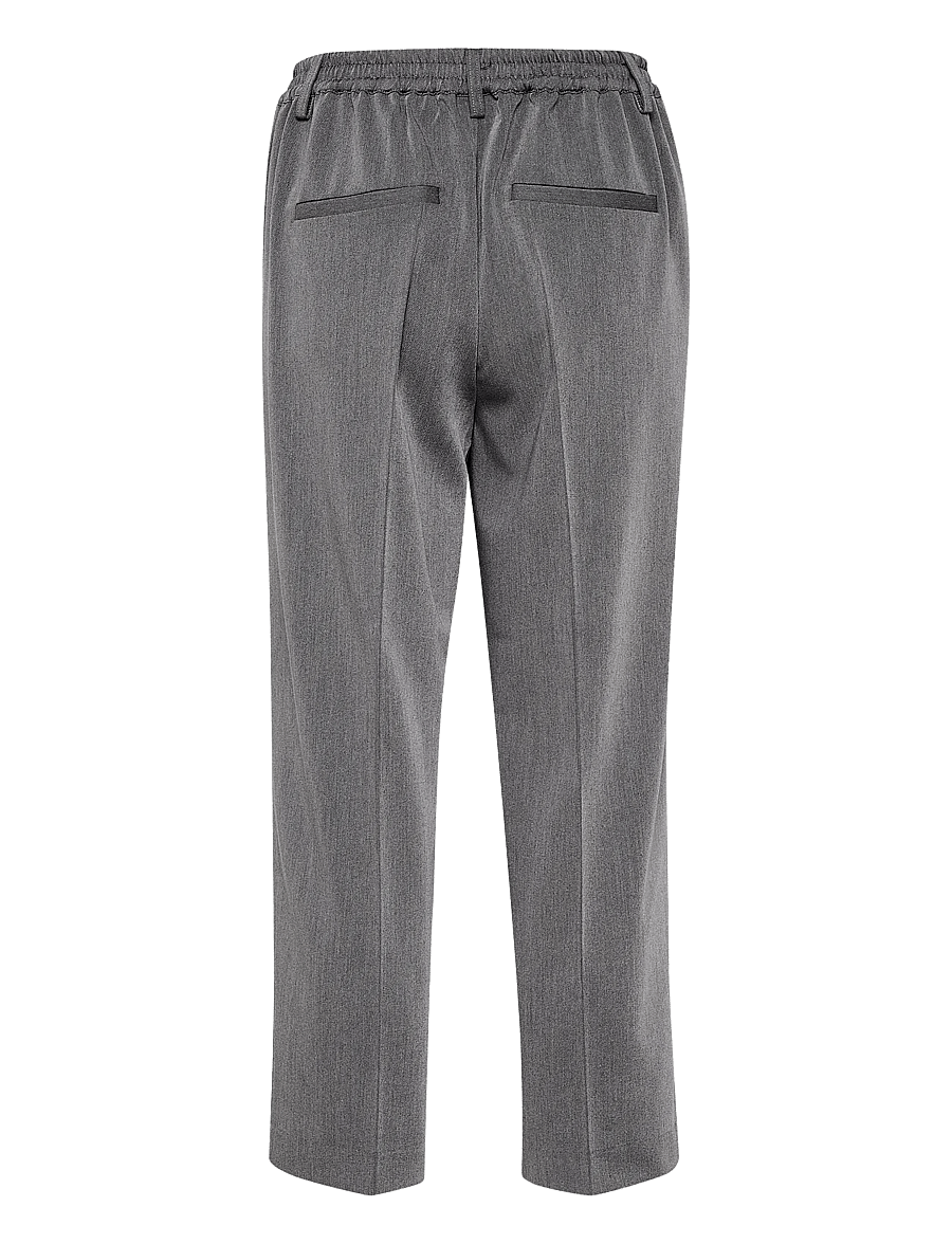 Kaffe - KAsakura HW Cropped Pants - habitbukser - dark grey melange - 1