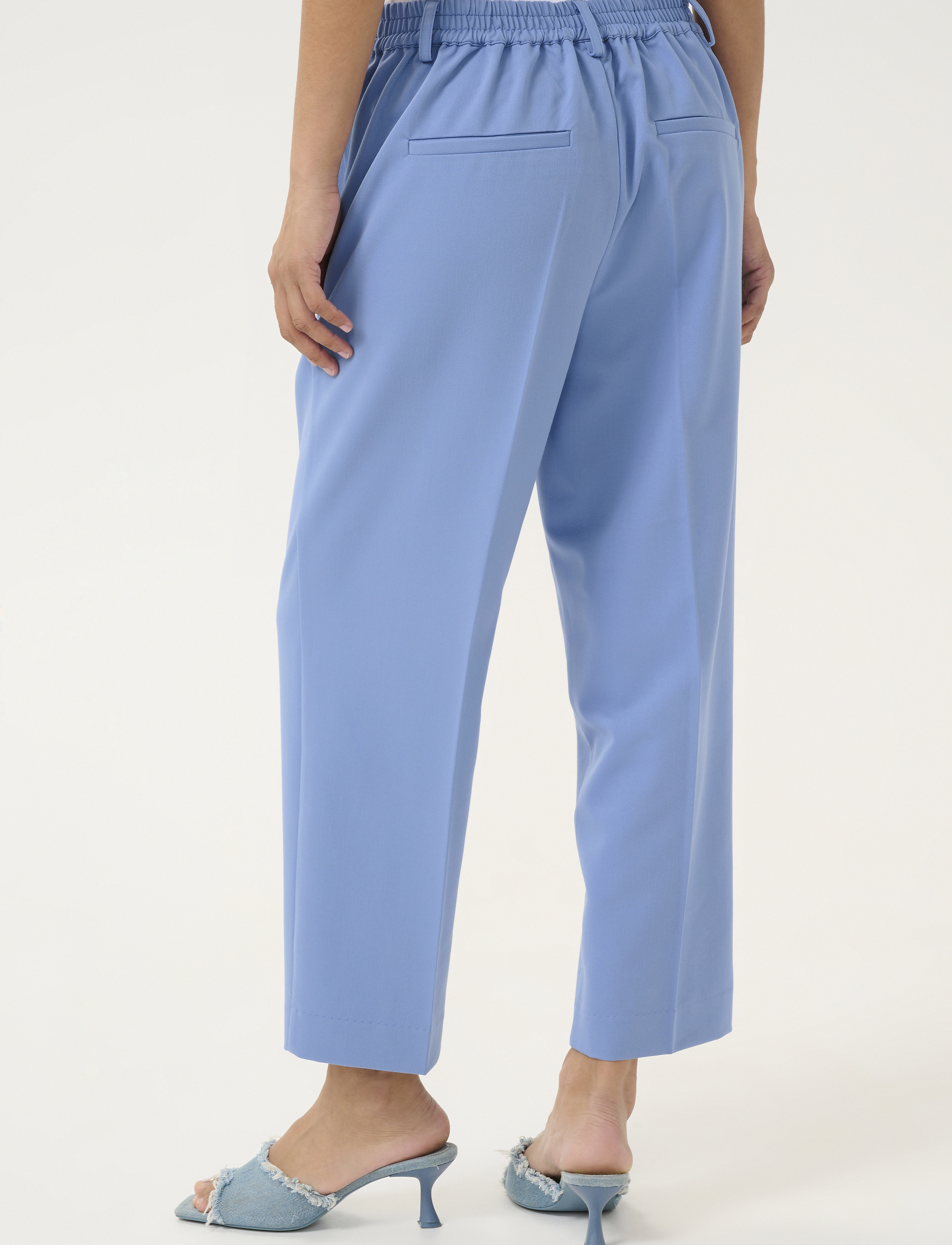 Kaffe - KASAKURA HW CROPPED PANTS - bukser med lige ben - ebb and flow - 4
