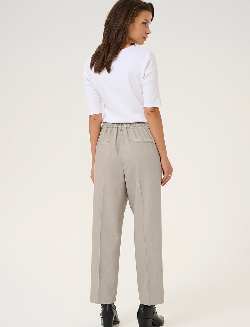 Kaffe - KAsakura HW Cropped Pants - formell - elephant skin melange - 4