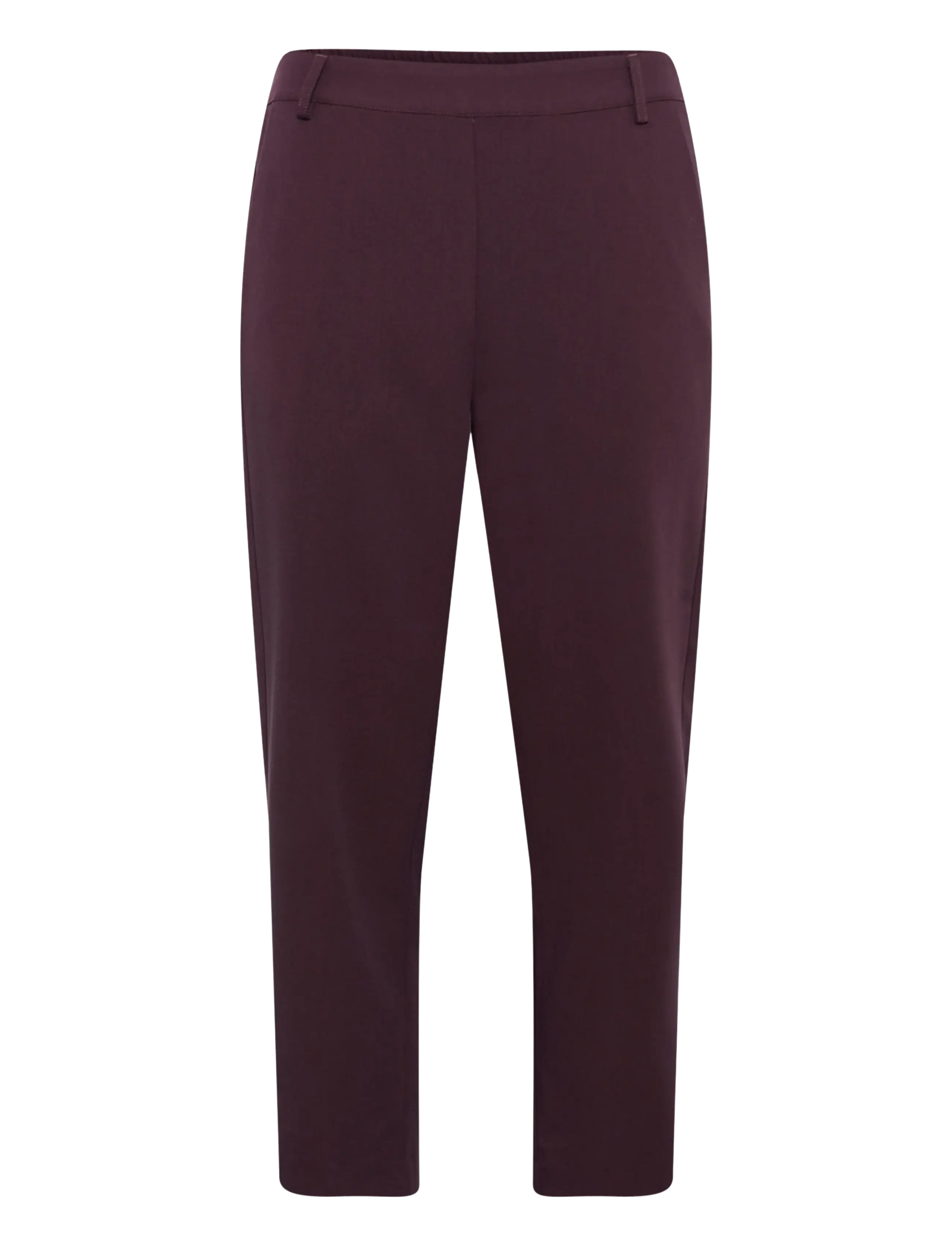Kaffe KAsakura HW Cropped Pants - Tailored trousers - FUDGE / brown