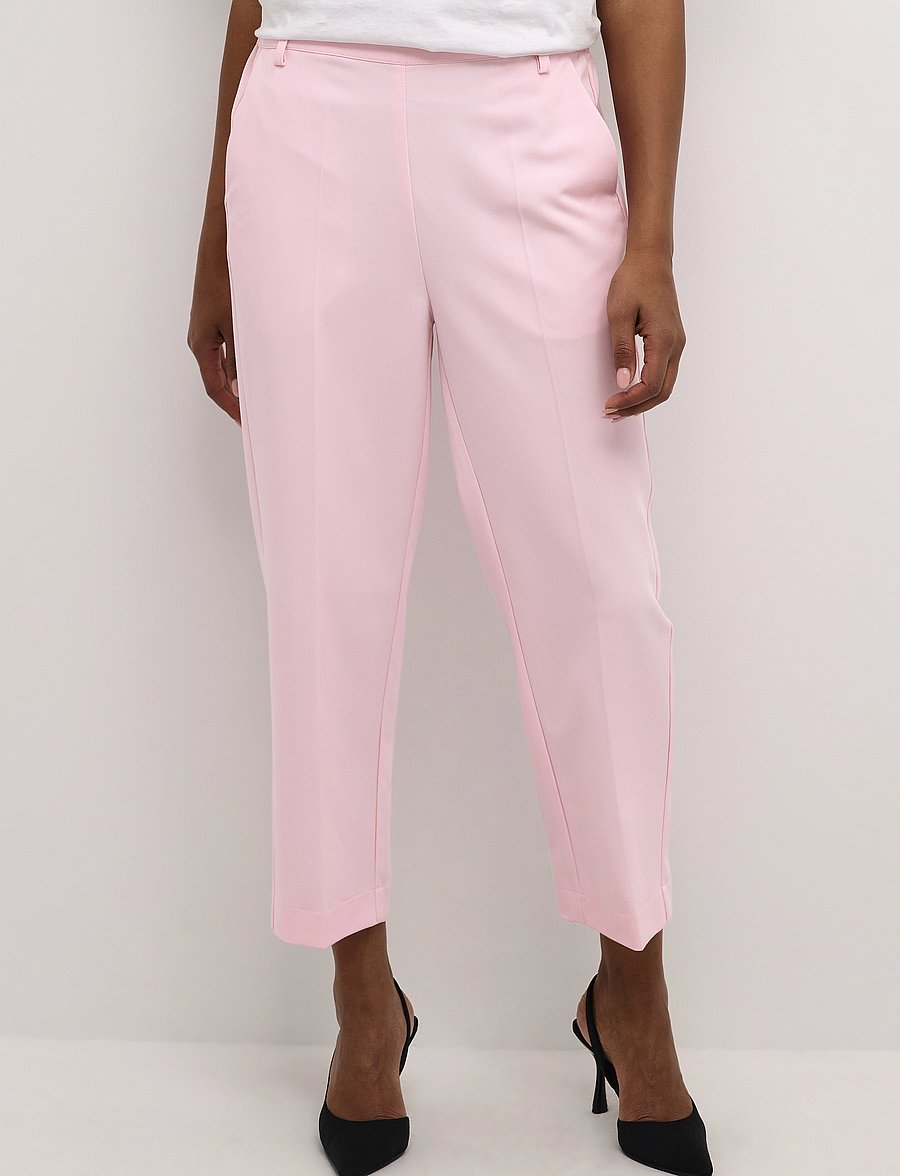 Kaffe - KASAKURA HW CROPPED PANTS - habitbukser - pink mist - 0