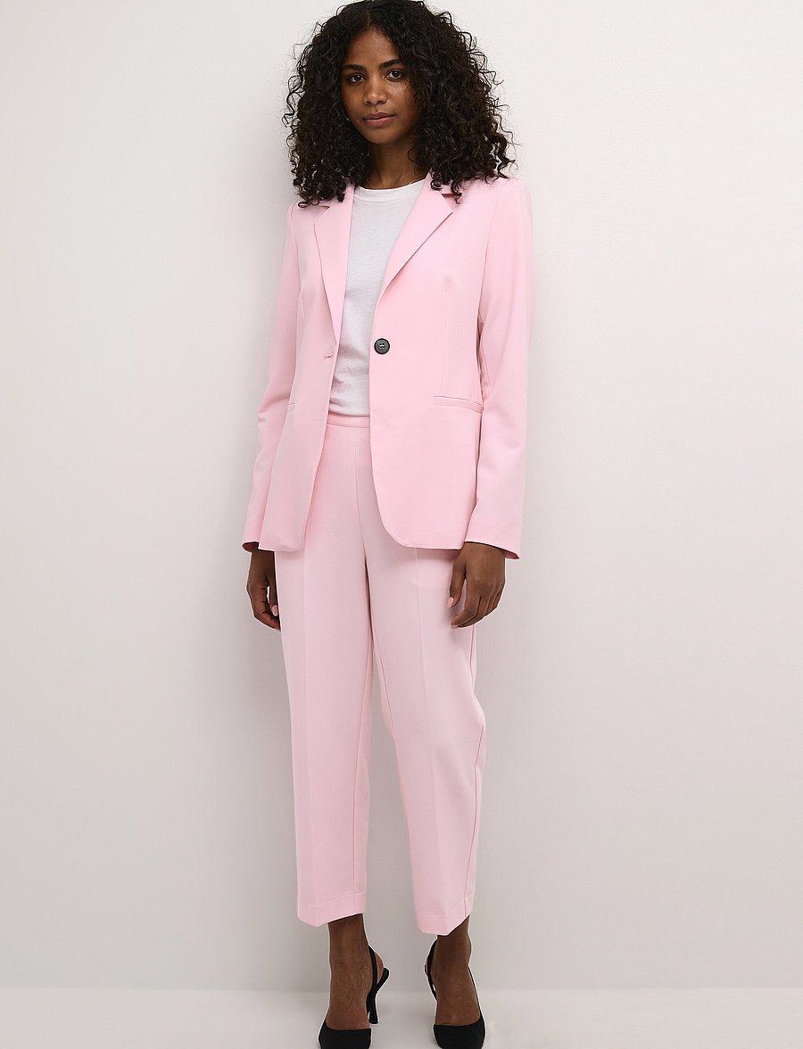 Kaffe - KASAKURA HW CROPPED PANTS - habitbukser - pink mist - 3