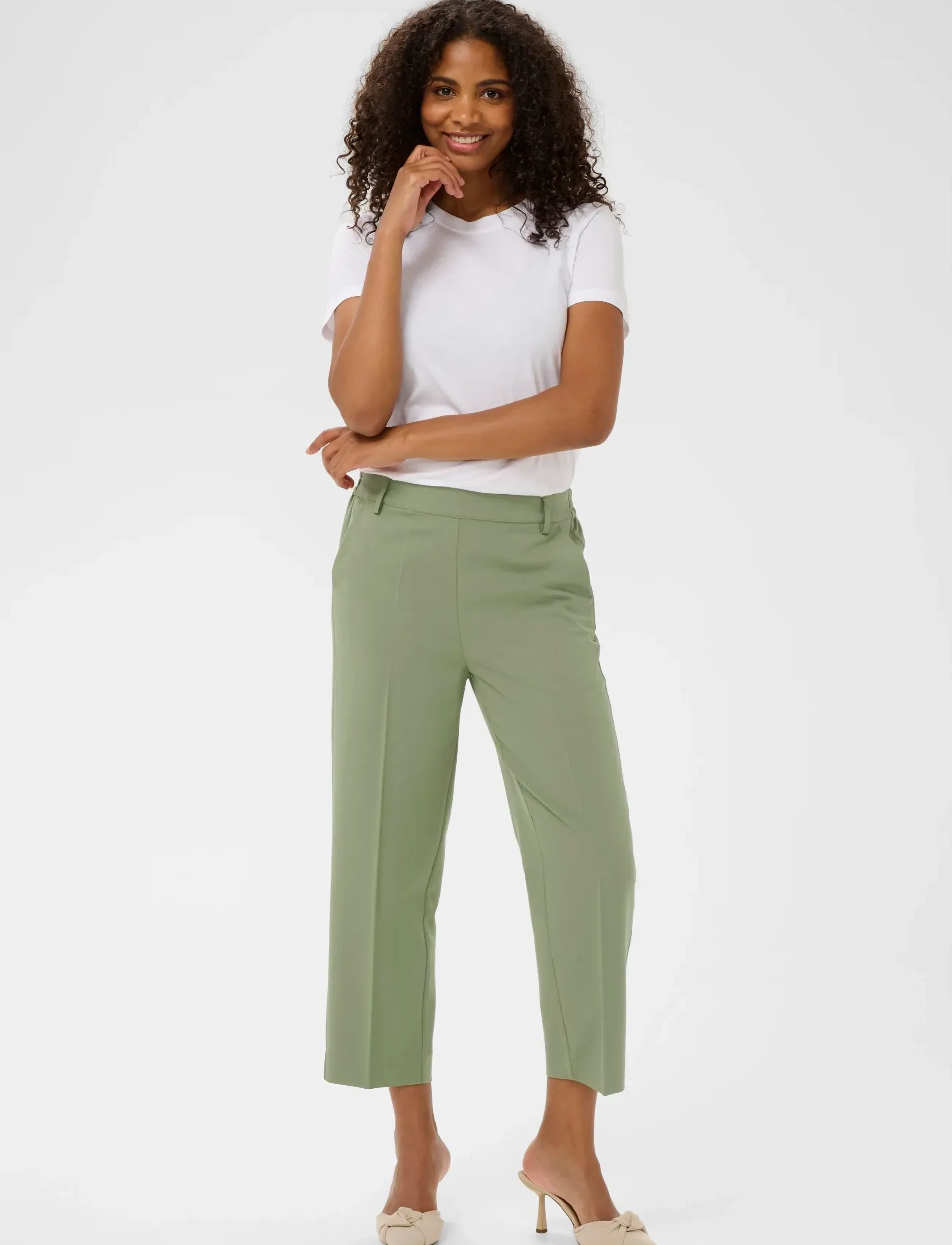 Kaffe Kasakura Hw Cropped Pants kostymbyxor dam – bild 2
