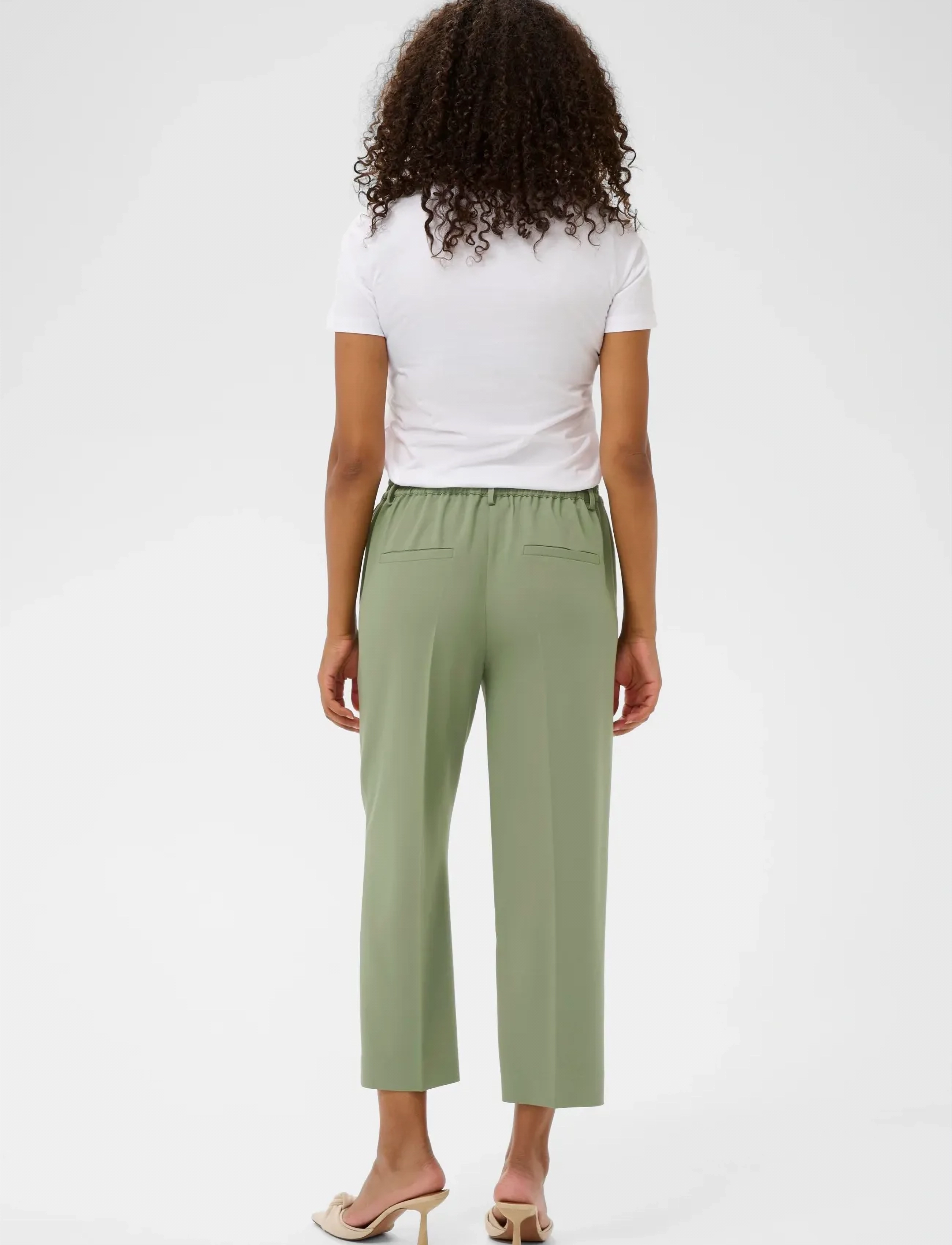Kaffe - KASAKURA HW CROPPED PANTS - peoriided outlet-hindadega - sea spray - 4
