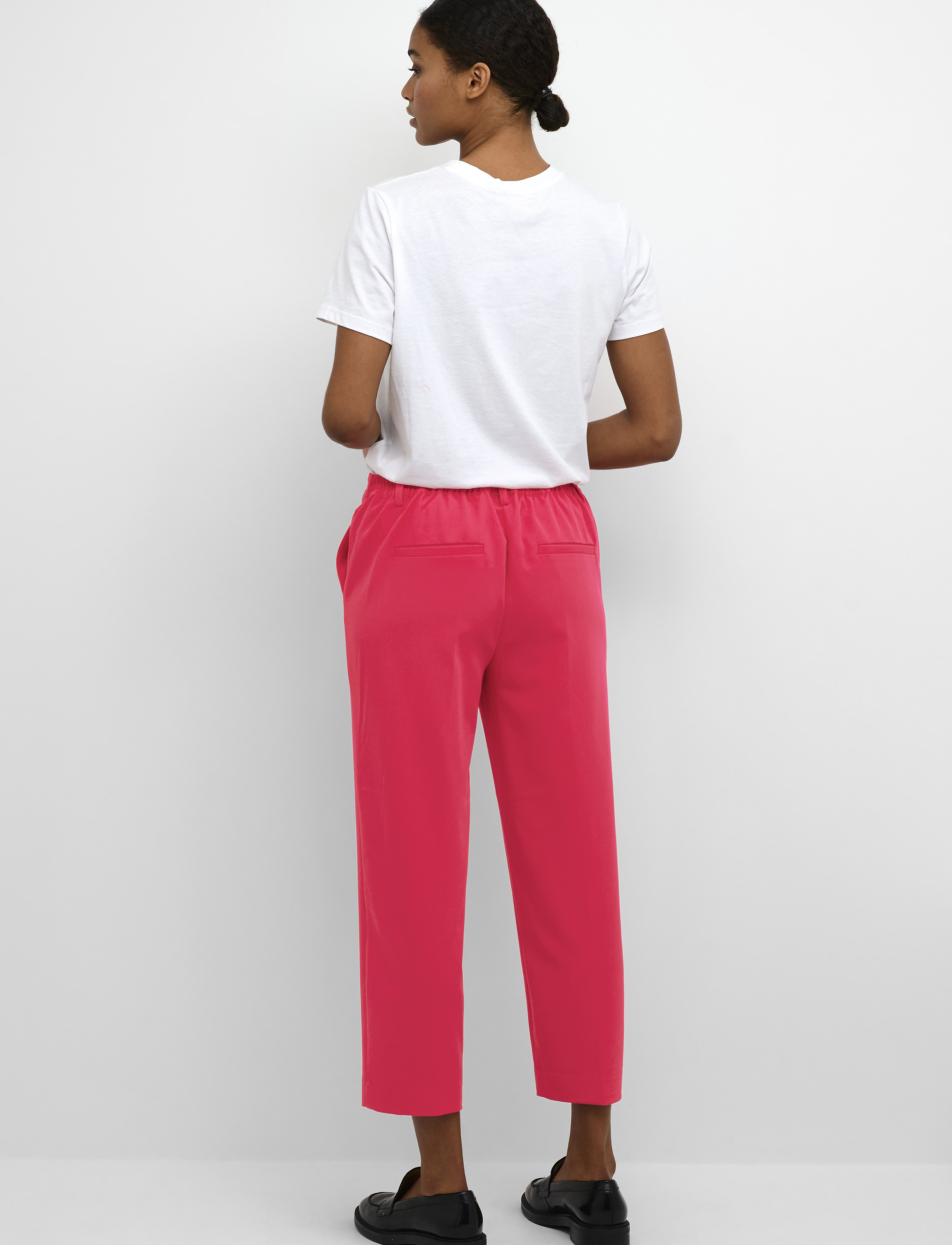 Kaffe - KASAKURA HW CROPPED PANTS - straight leg hosen - virtual pink - 4