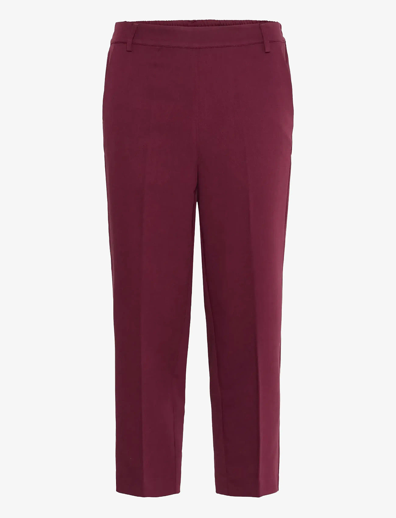 Kaffe - KAsakura HW Cropped Pants - puvunhousut - windsor wine - 1