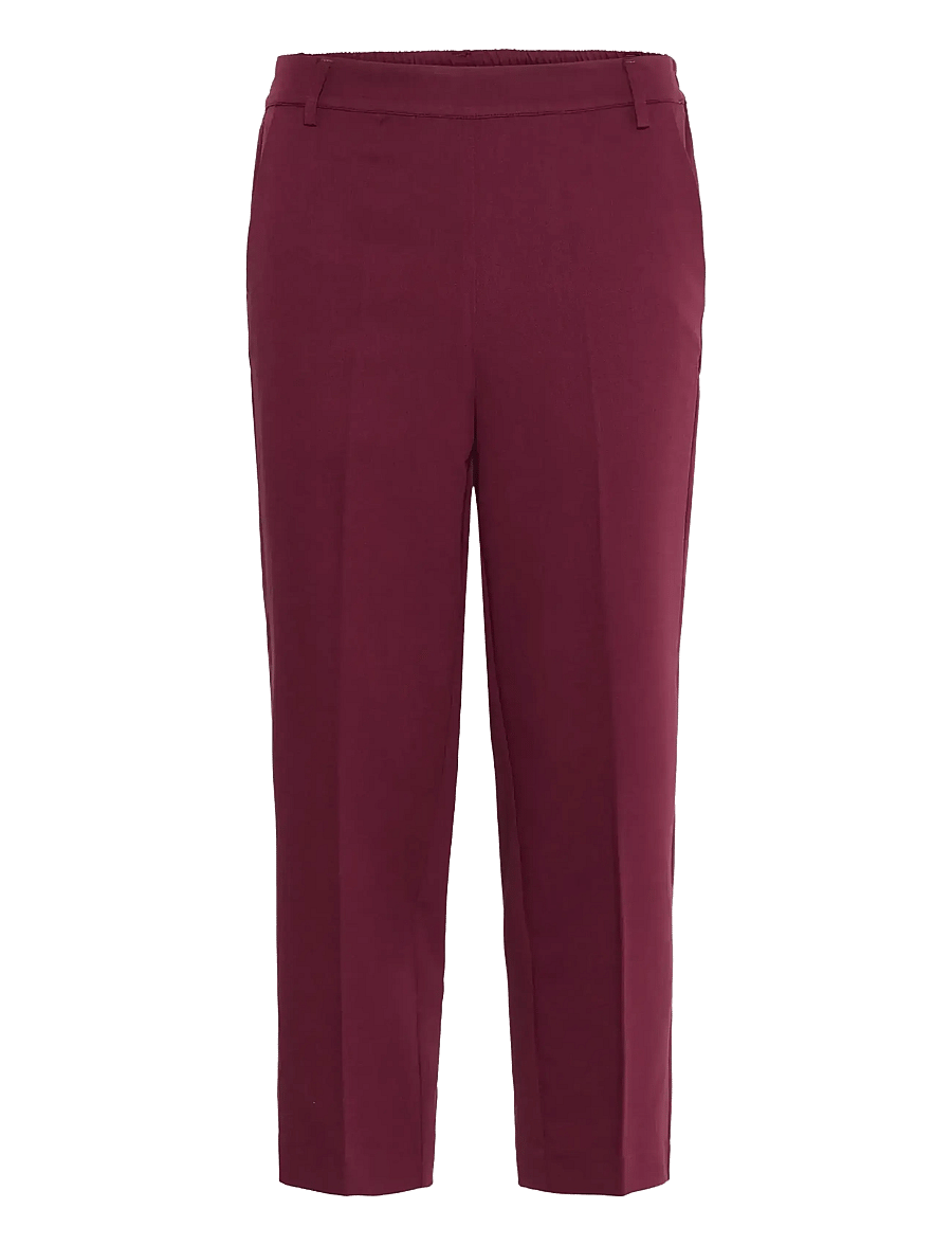 Kaffe - KASAKURA HW CROPPED PANTS - anzugshosen - windsor wine - 1