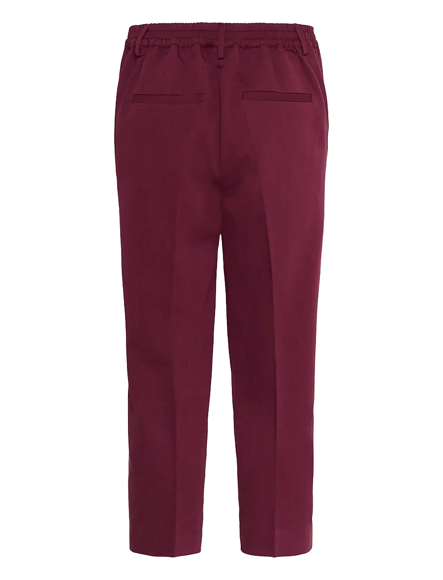 Kaffe - KASAKURA HW CROPPED PANTS - anzugshosen - windsor wine - 2