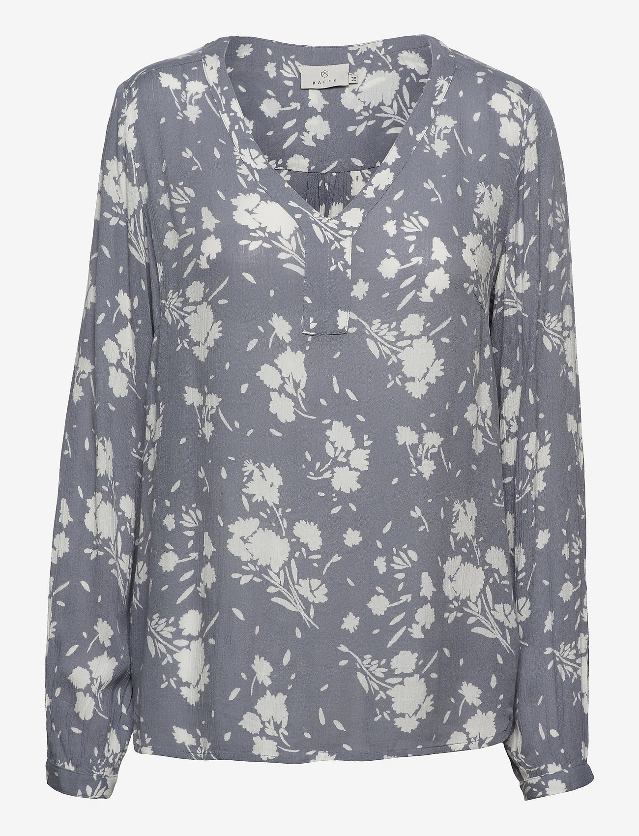 Kaffe - KAfloa Amber Blouse - blue / chalk big flower print - 0