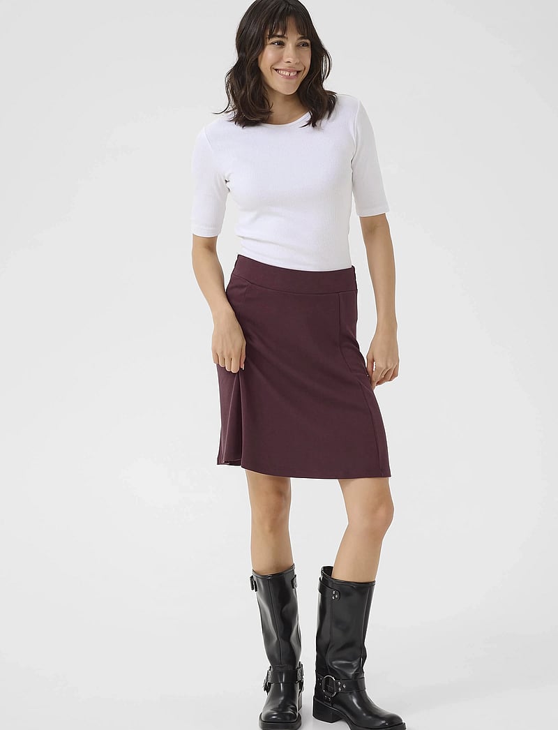 Kaffe - KAjolen Jersey Skirt - miniseelikud - fudge - 3