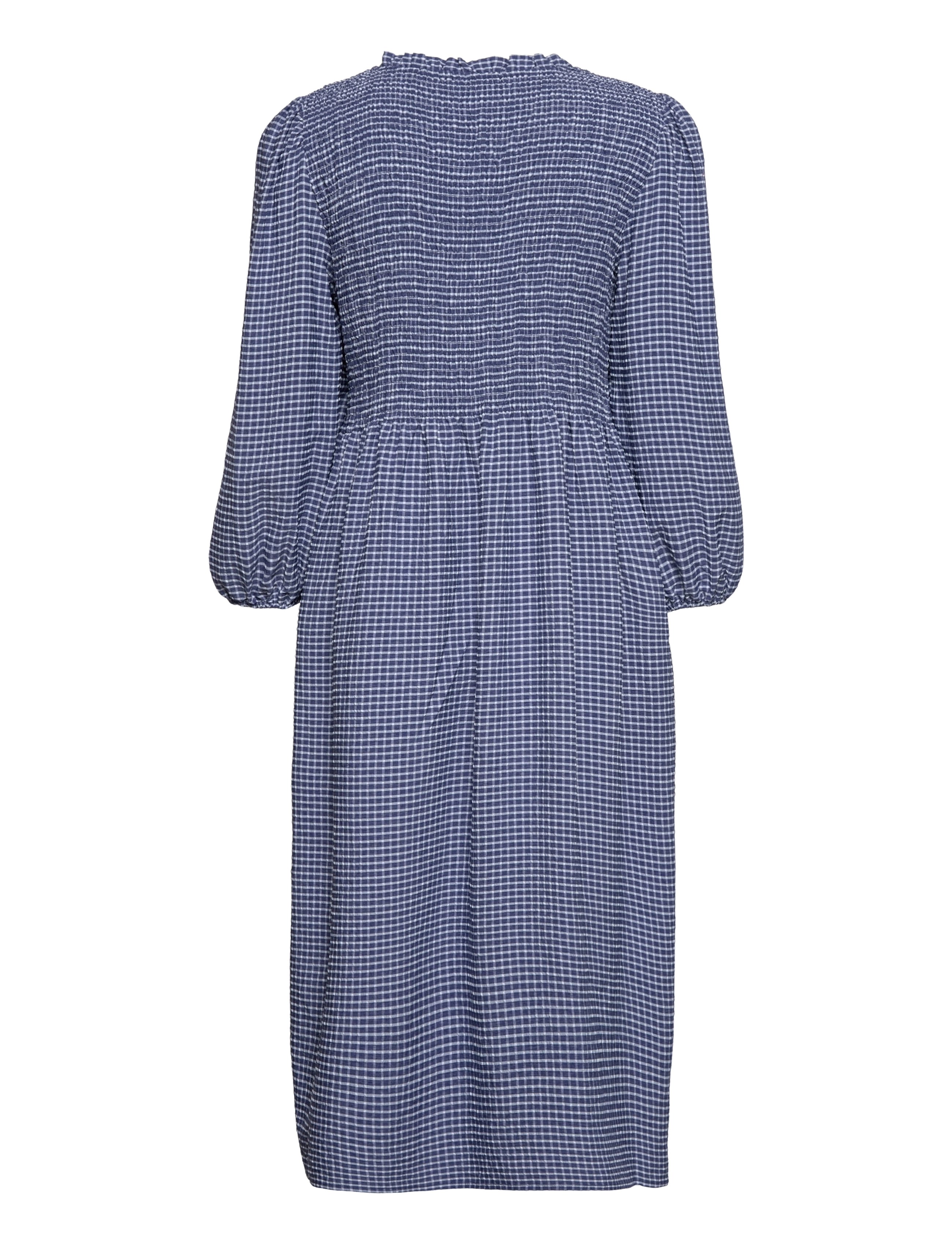 Kaffe - KAhena 3/4 Sleeve Dress - blue / chalk small check - 1