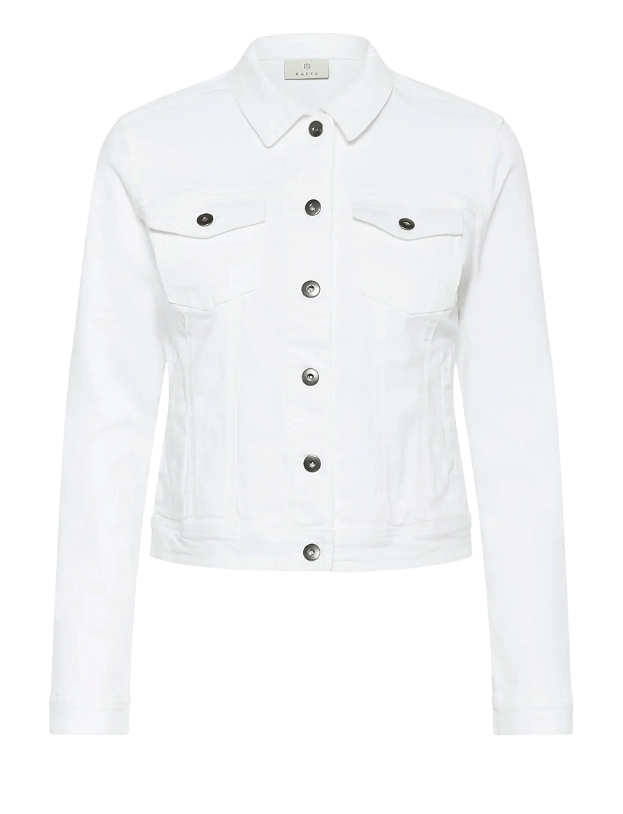 Kaffe - KAzelina Denim Jacket - vårjackor - chalk - 1