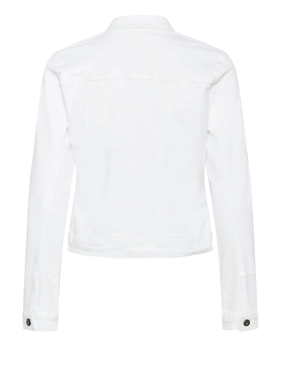 Kaffe - KAzelina Denim Jacket - vårjackor - chalk - 2