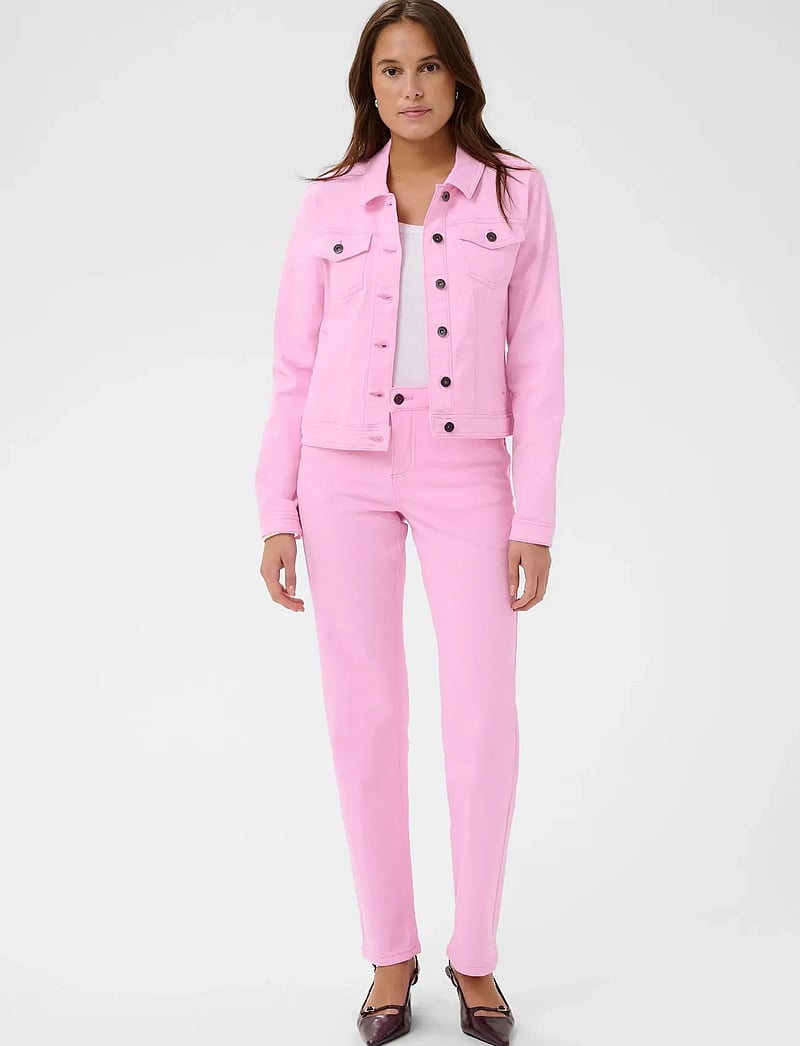 Kaffe - KAzelina Denim Jacket - kevadjoped - pink frosting - 3