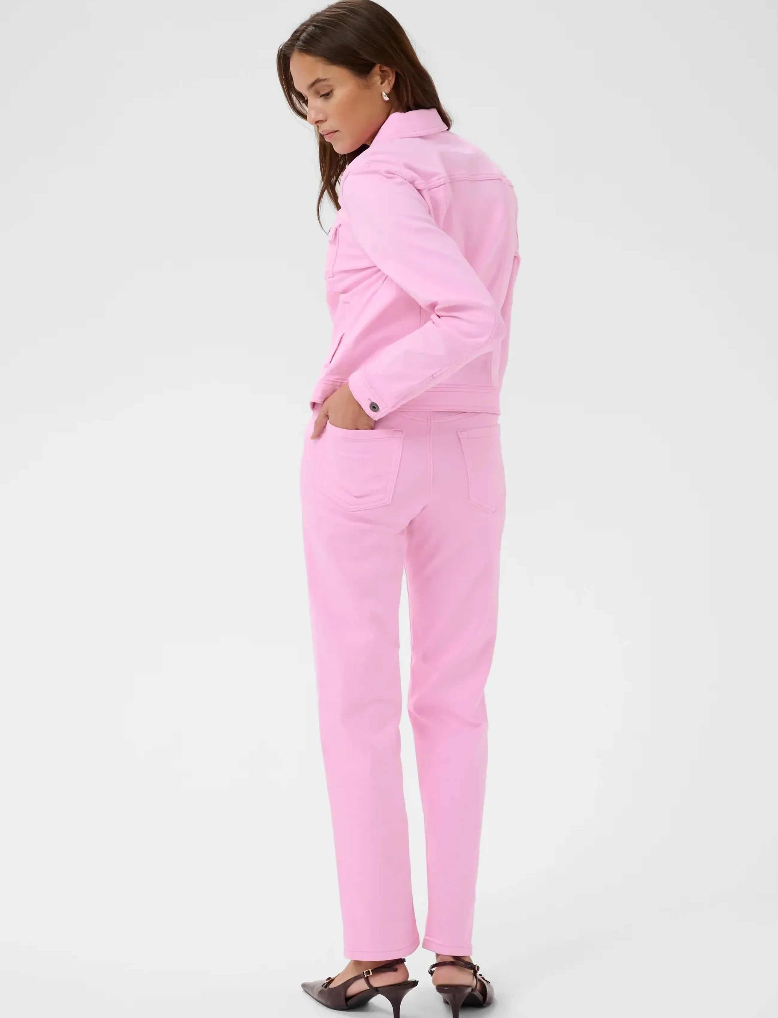 Kaffe - KAzelina Denim Jacket - outerwear - pink frosting - 4