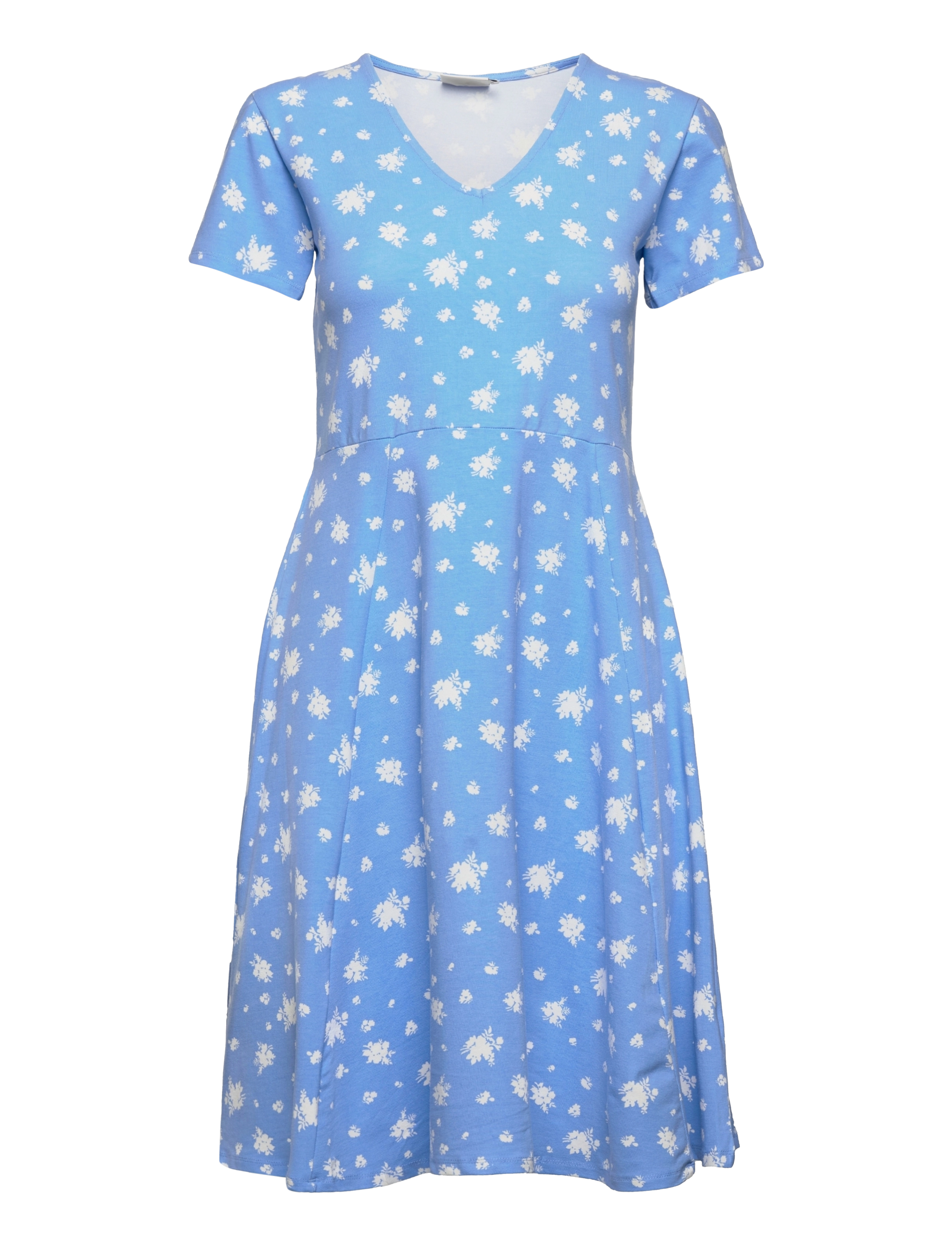 Kaffe - KAmally Jersey Dress - blue / chalk flowers - 1
