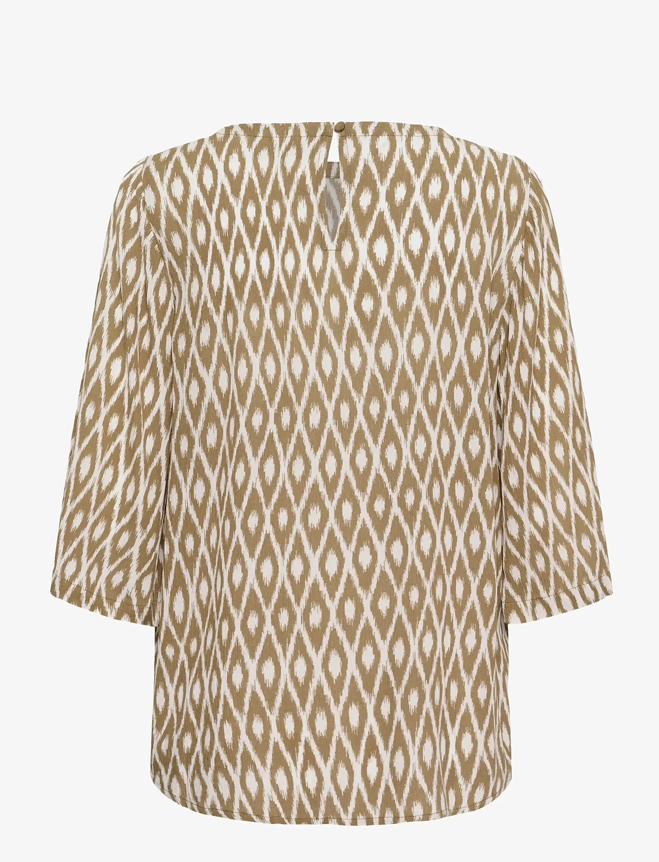 Kaffe - KAebellen Amber Blouse - langærmede bluser - petrified oak/chalk graphic - 2