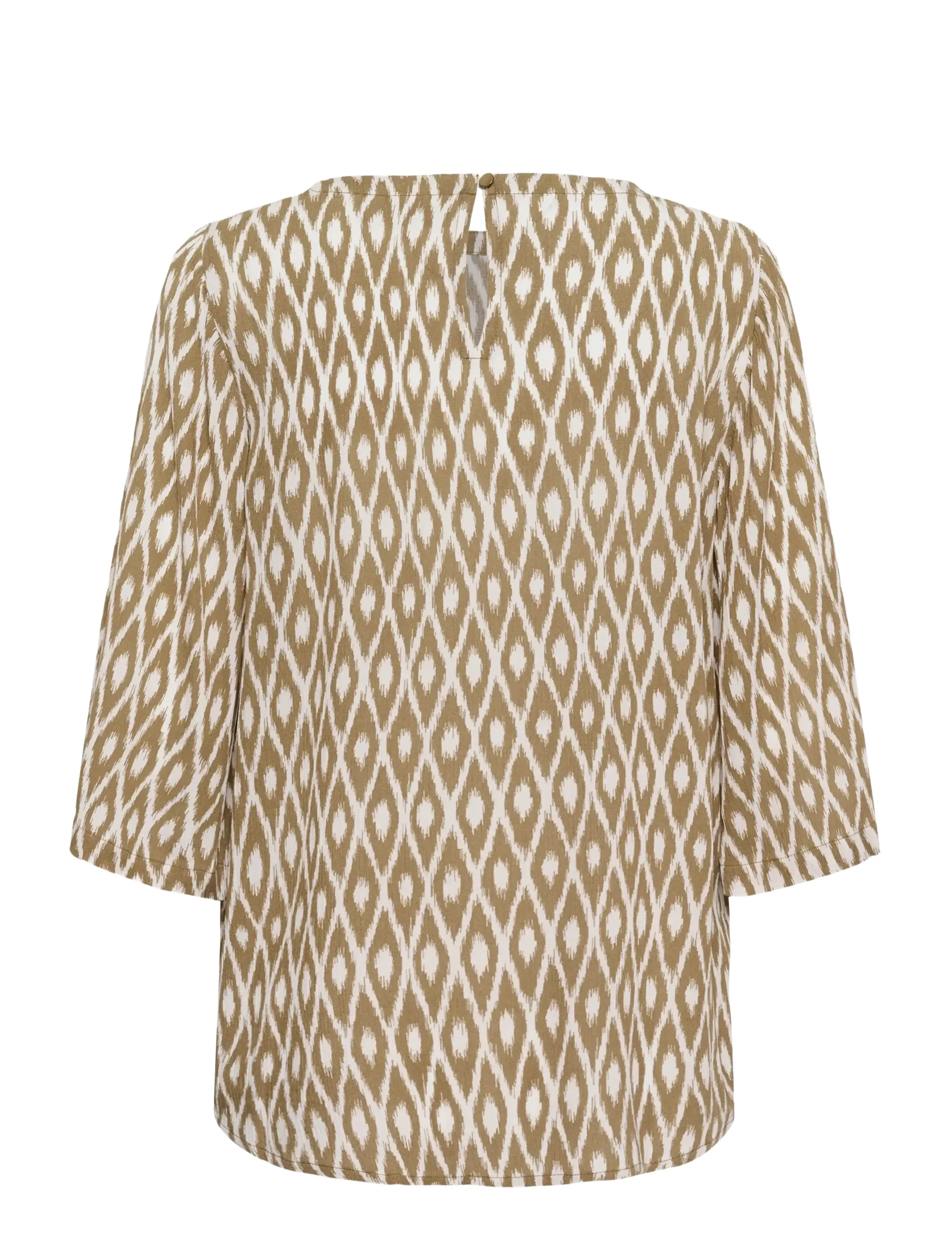 Kaffe - KAebellen Amber Blouse - long sleeved blouses - petrified oak/chalk graphic - 2