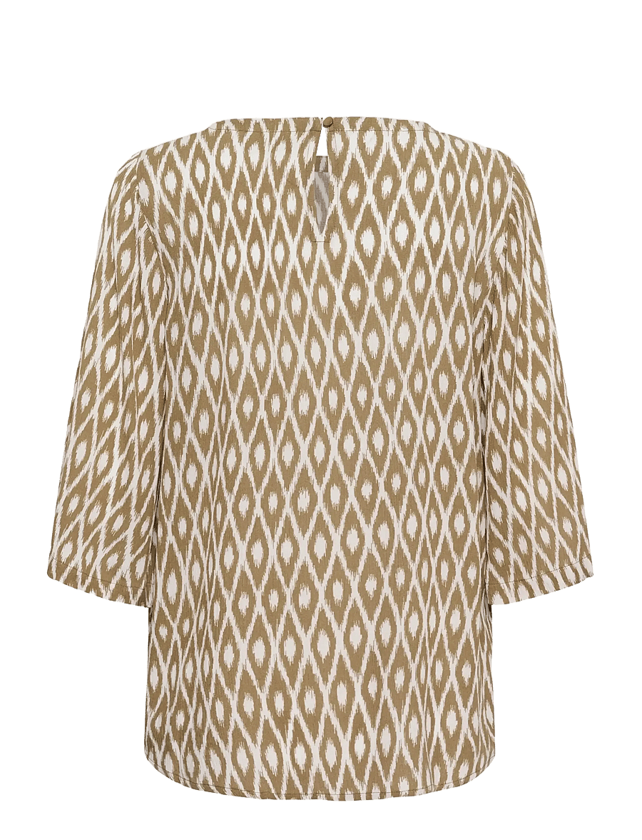 Kaffe - KAebellen Amber Blouse - langärmelige blusen - petrified oak/chalk graphic - 2