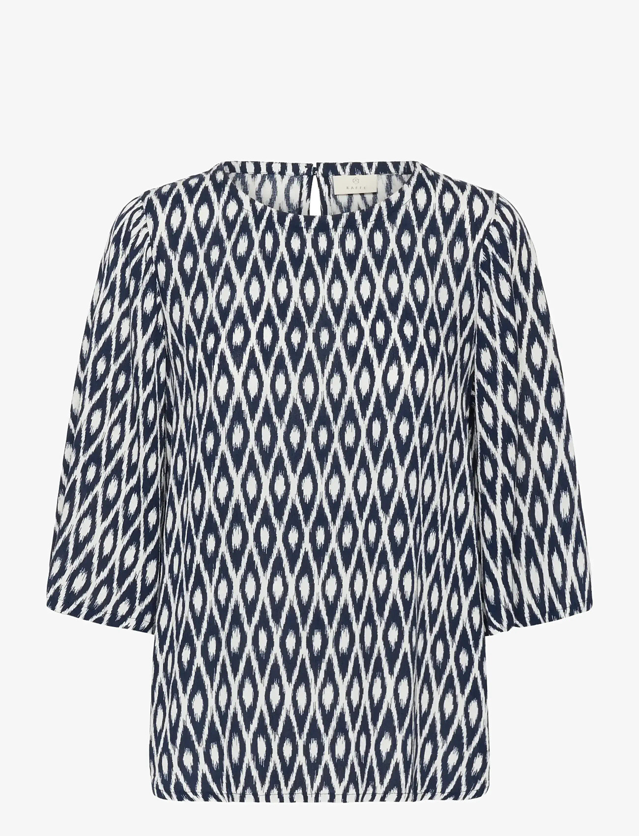 Kaffe - KAebellen Amber Blouse - pikkade varrukatega pluusid - midnight chalk graphic - 1