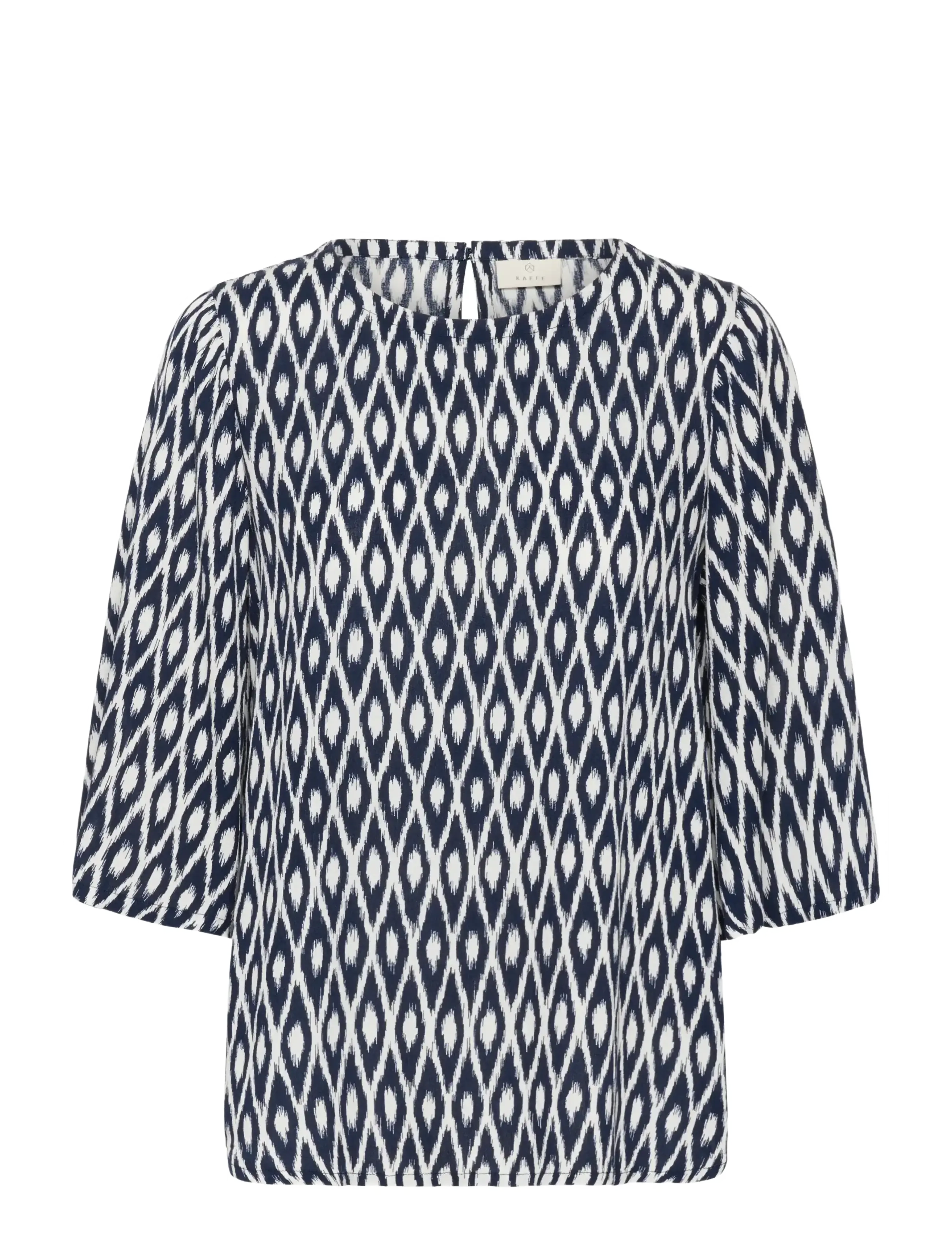 Kaffe KAebellen Amber Blouse - Transitional Layering - MIDNIGHT CHALK GRAPHIC / navy