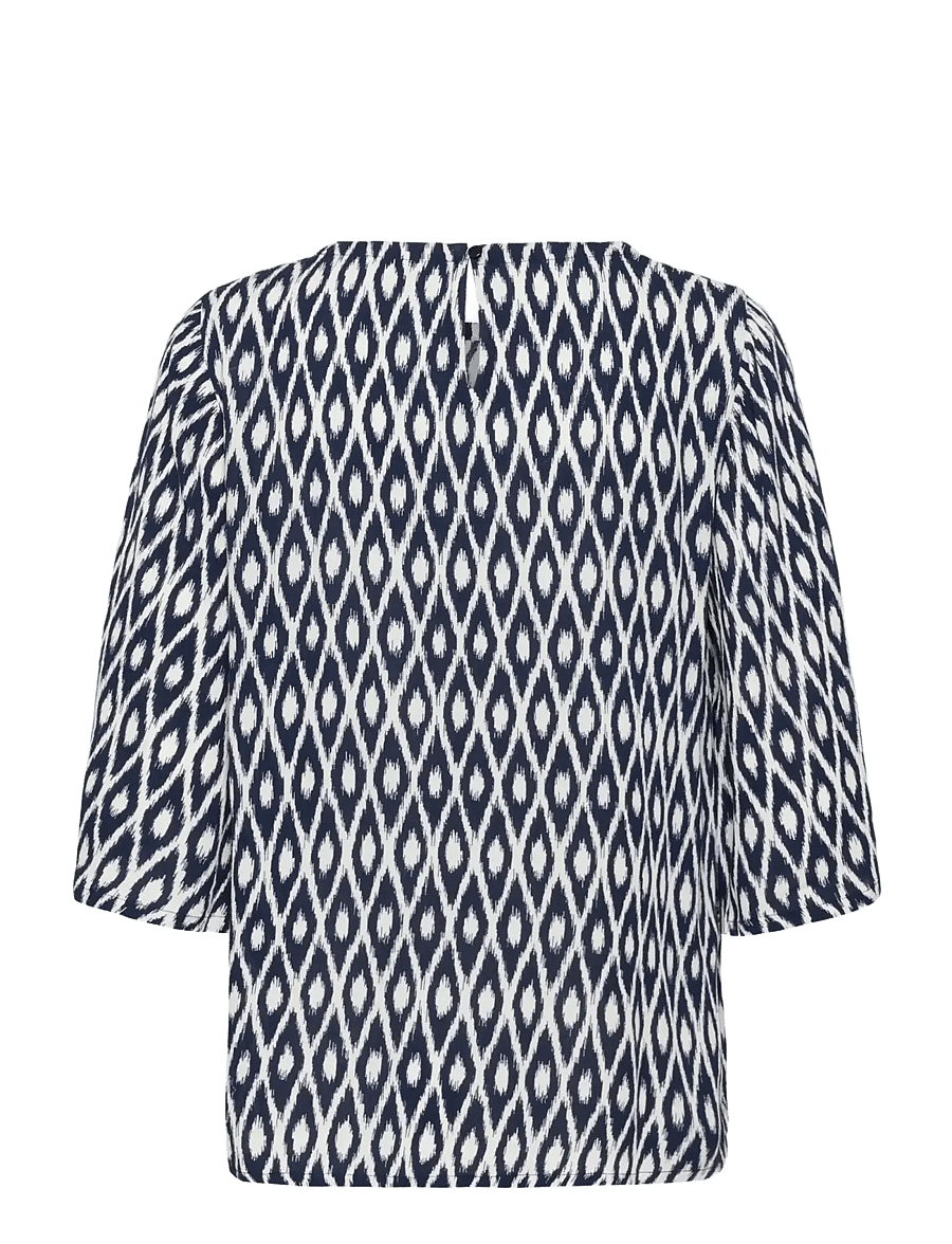 Kaffe - KAebellen Amber Blouse - långärmade blusar - midnight chalk graphic - 2