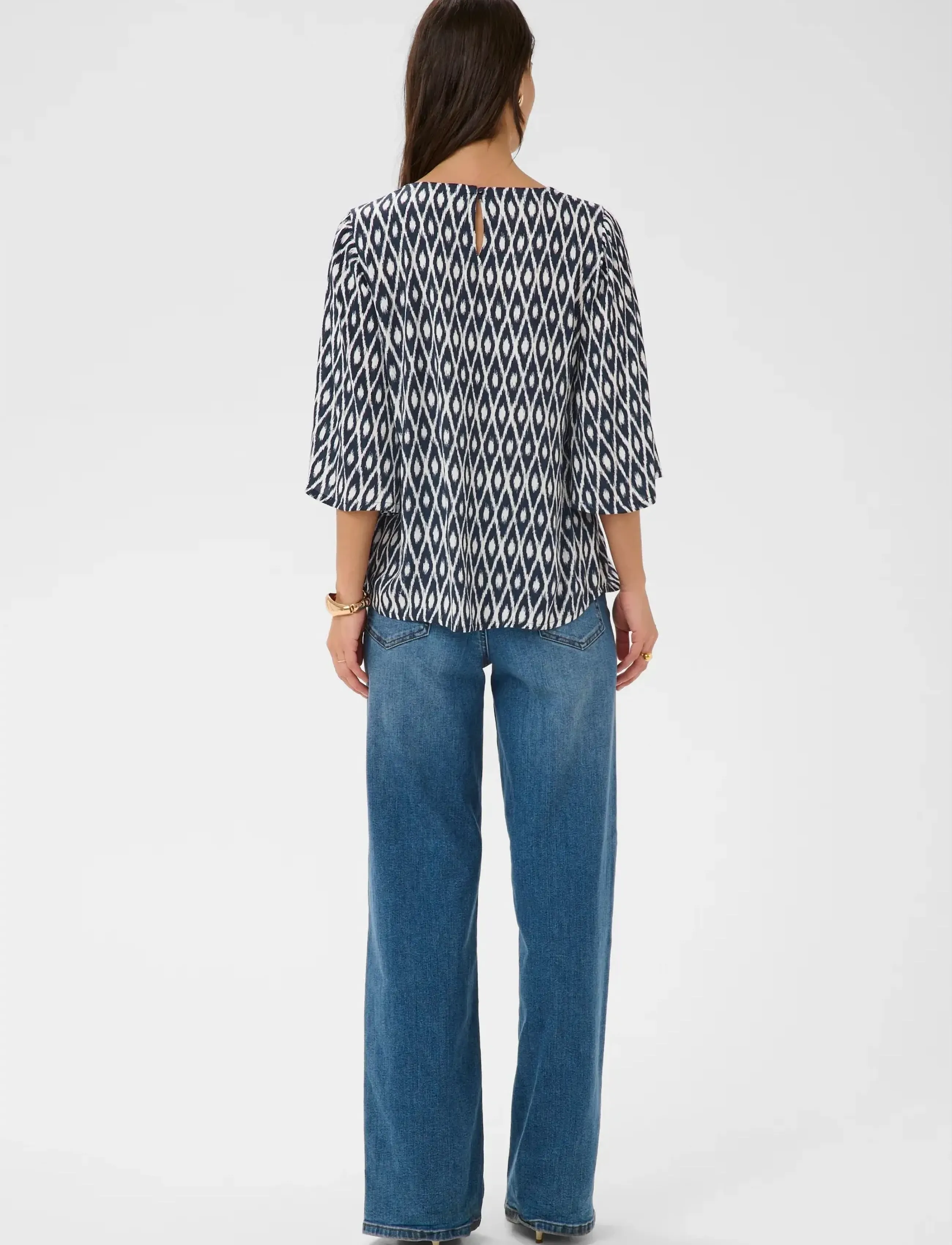 Kaffe - KAebellen Amber Blouse - langärmlige blusen - midnight chalk graphic - 4