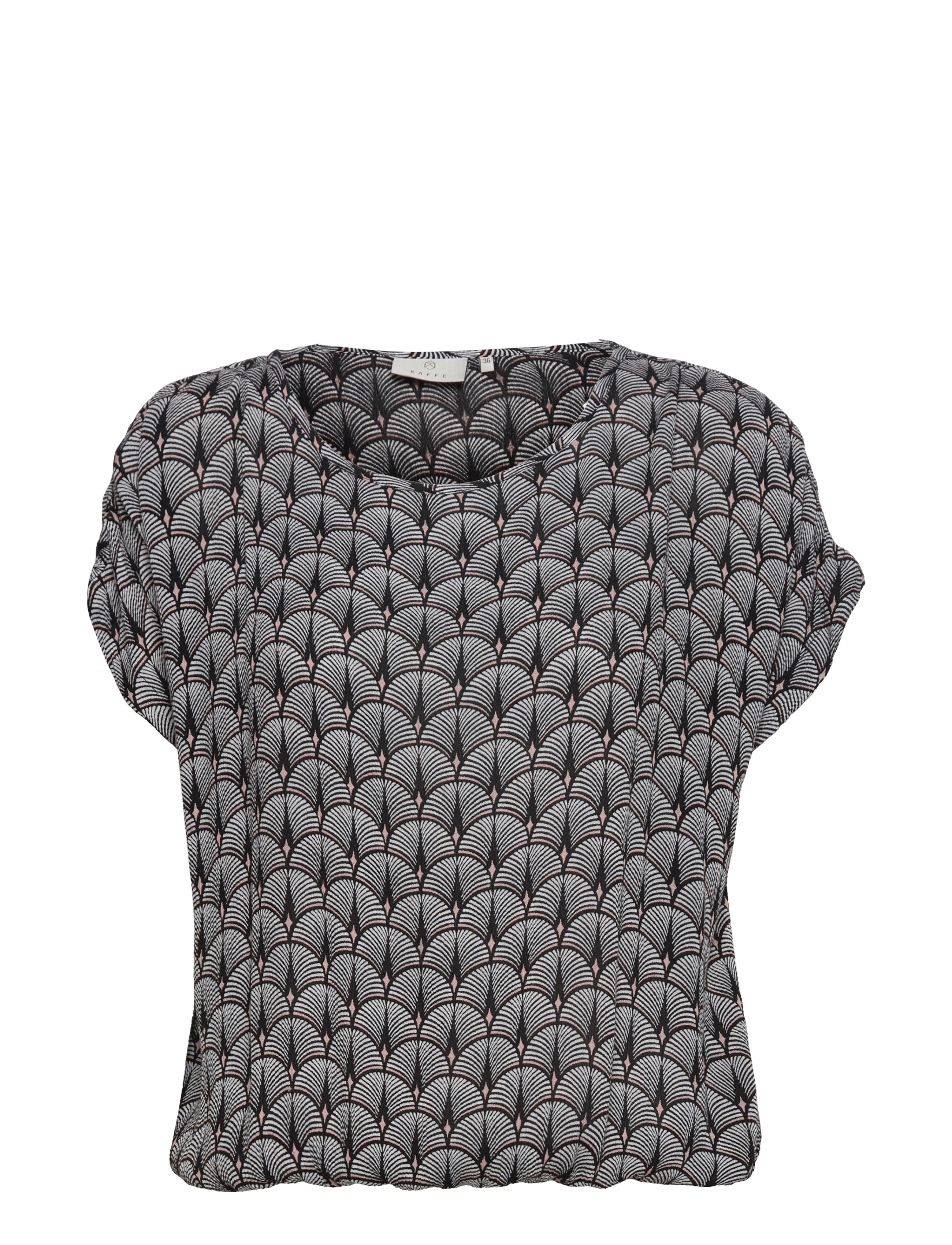 KAedita Amber Blouse - BLACK/CHALK/ROSE FAN PRINT