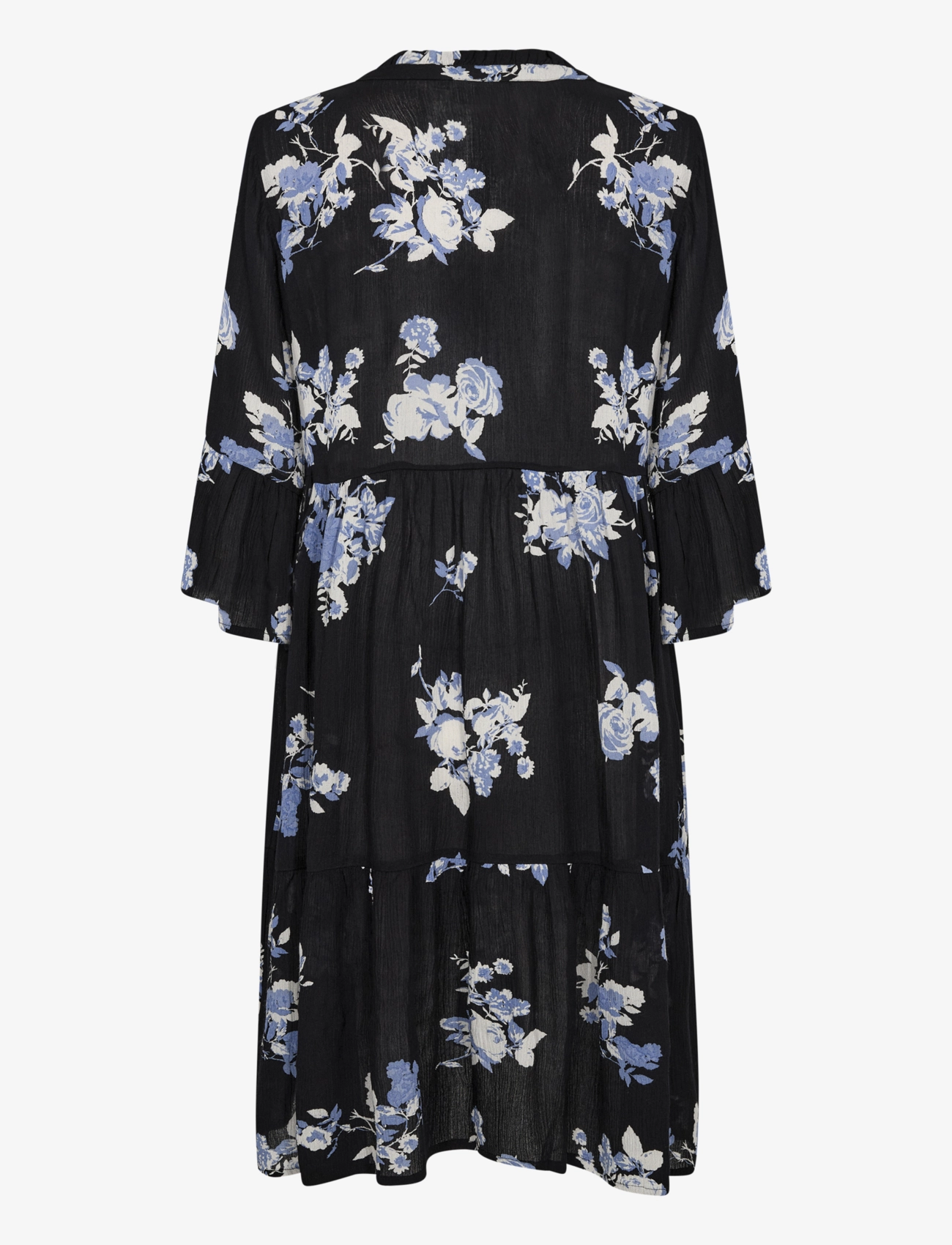 Kaffe - KAedita Amber Dress - sommerkjoler - black / blue flower print - 2