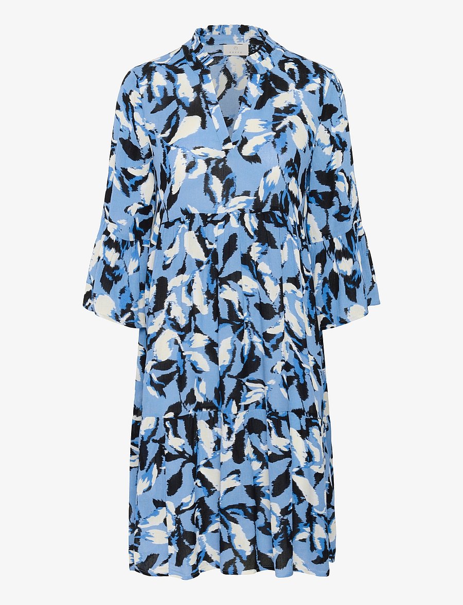 Kaffe - KAedita Amber Dress - sommerkleider - blue flower print - 1
