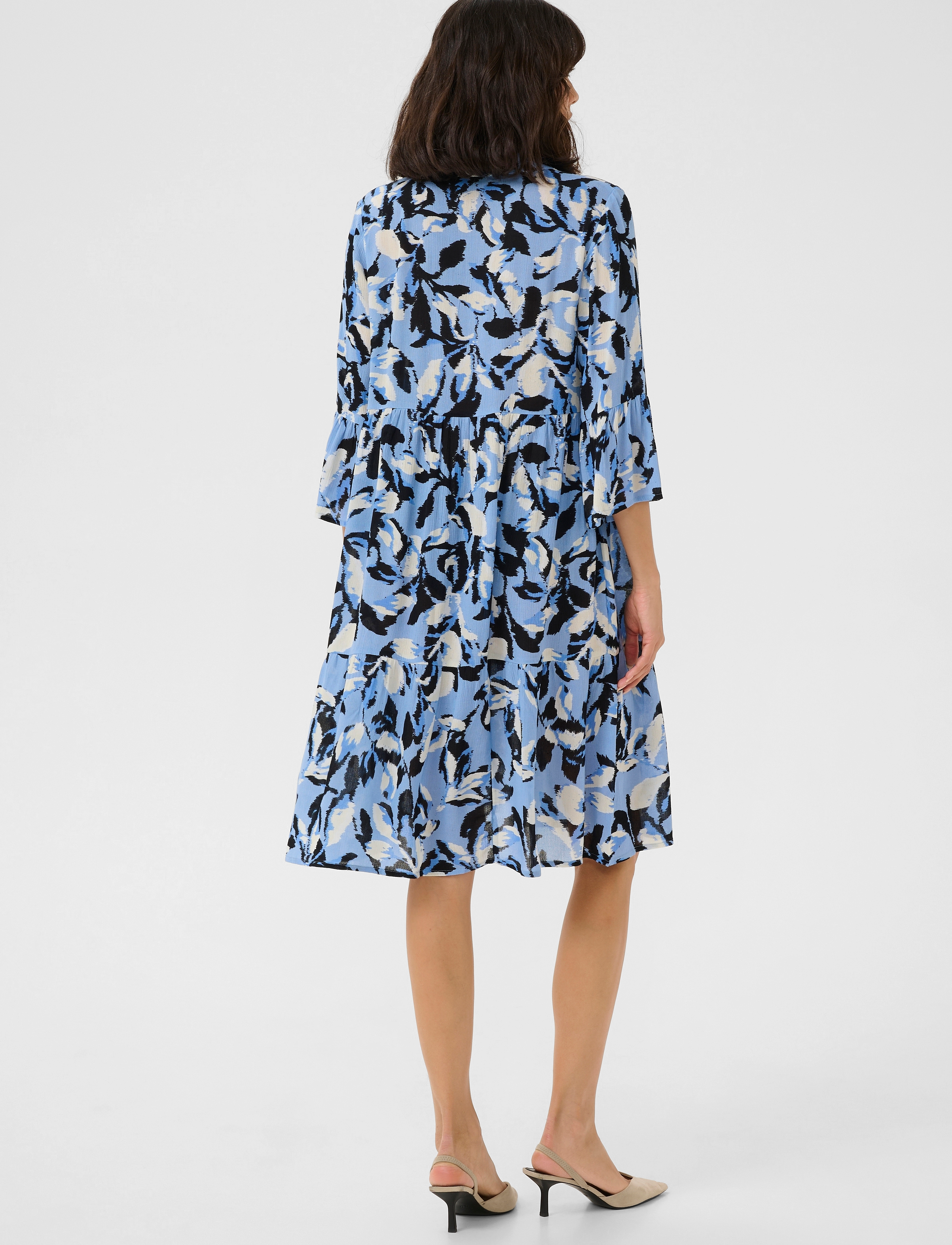 Kaffe - KAedita Amber Dress - summer dresses - blue flower print - 4