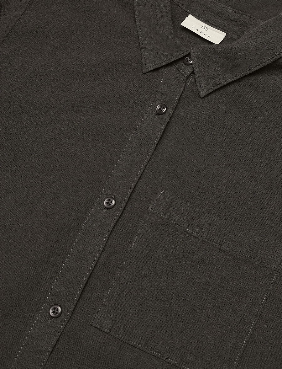 Kaffe - KAnaya Shirt Tunic - långärmade skjortor - black oyster - 2