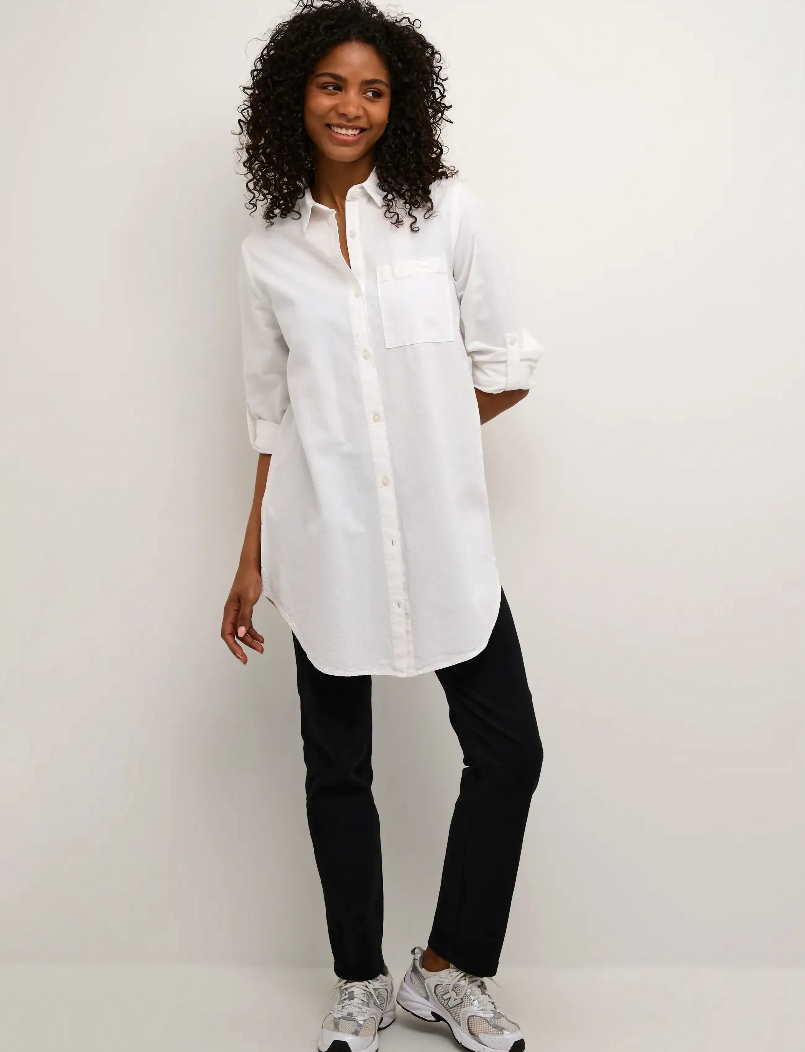 Kaffe - KAnaya Shirt Tunic - langærmede skjorter - chalk - 4