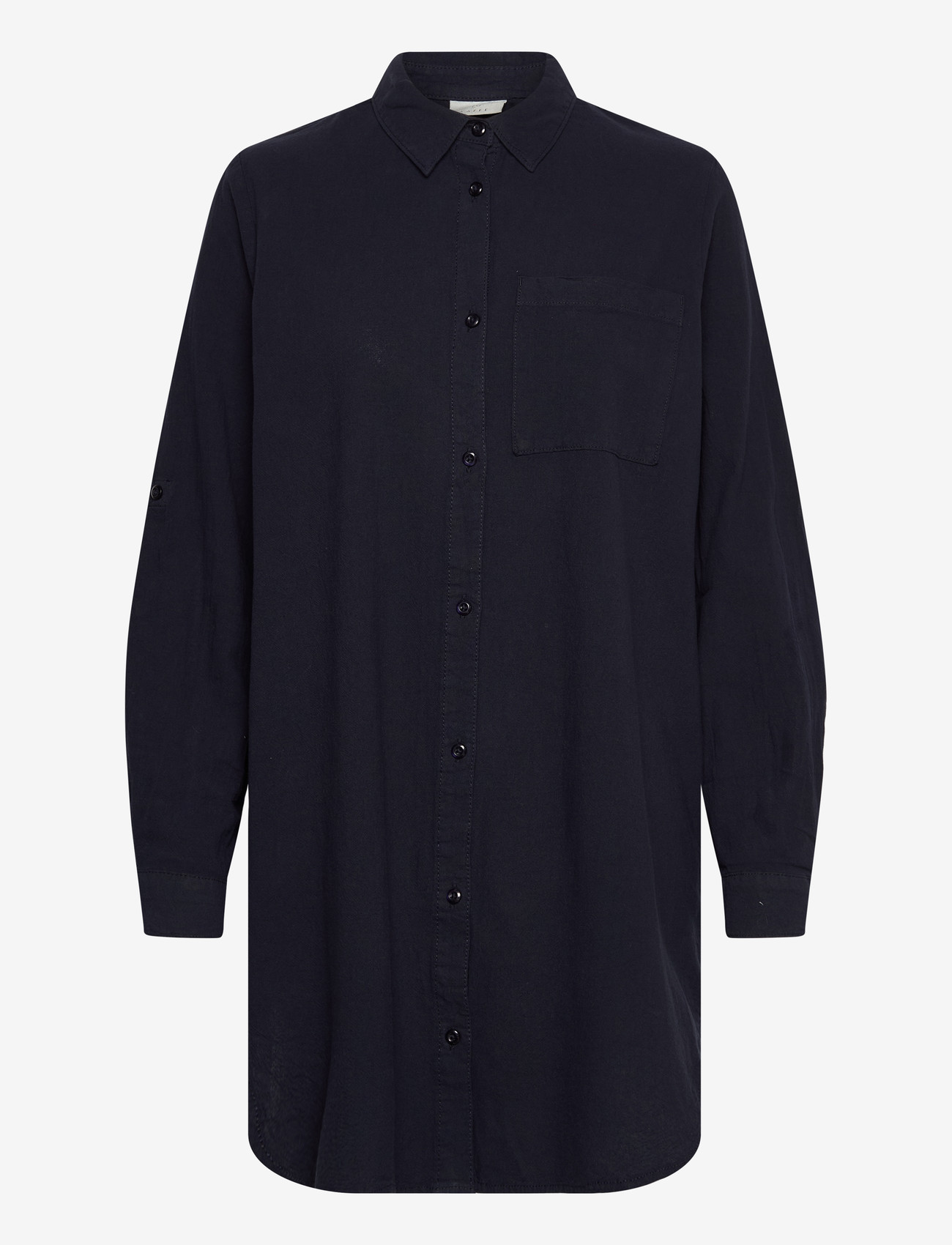 Kaffe - KAnaya Shirt Tunic - long-sleeved shirts - midnight marine - 3