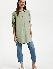 Kaffe - KAnaya Shirt Tunic - langermede skjorter - seagrass - 4